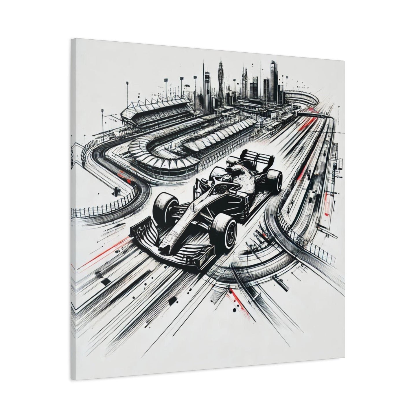 ๐ Urban Grand Prix Canvas Print โ Speed, Power, and City Lights on Your Wall - BTS Canvas