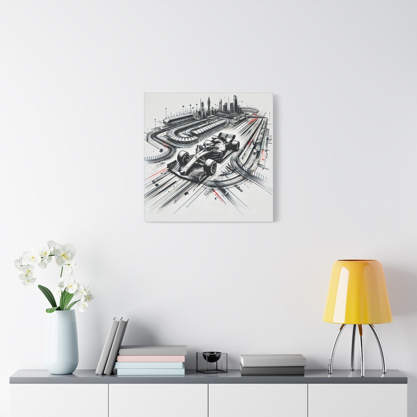 ๐ Urban Grand Prix Canvas Print โ Speed, Power, and City Lights on Your Wall - BTS Canvas