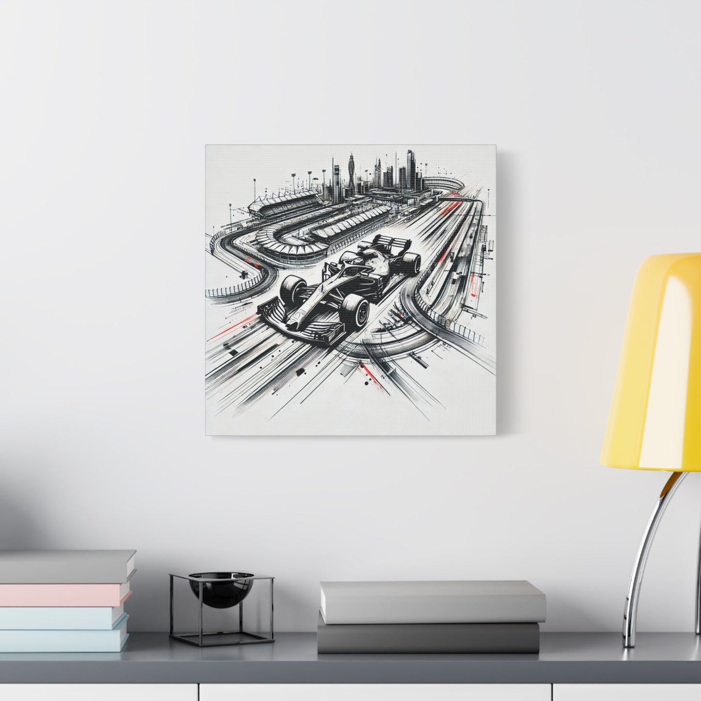 ๐ Urban Grand Prix Canvas Print โ Speed, Power, and City Lights on Your Wall - BTS Canvas