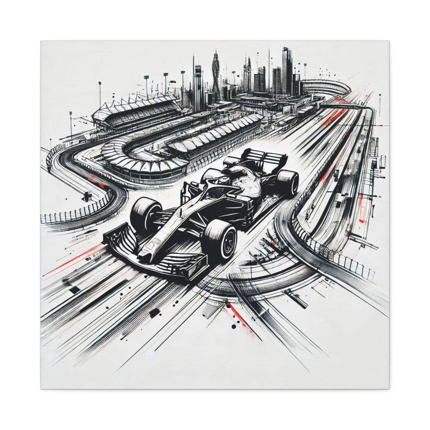๐ Urban Grand Prix Canvas Print โ Speed, Power, and City Lights on Your Wall - BTS Canvas
