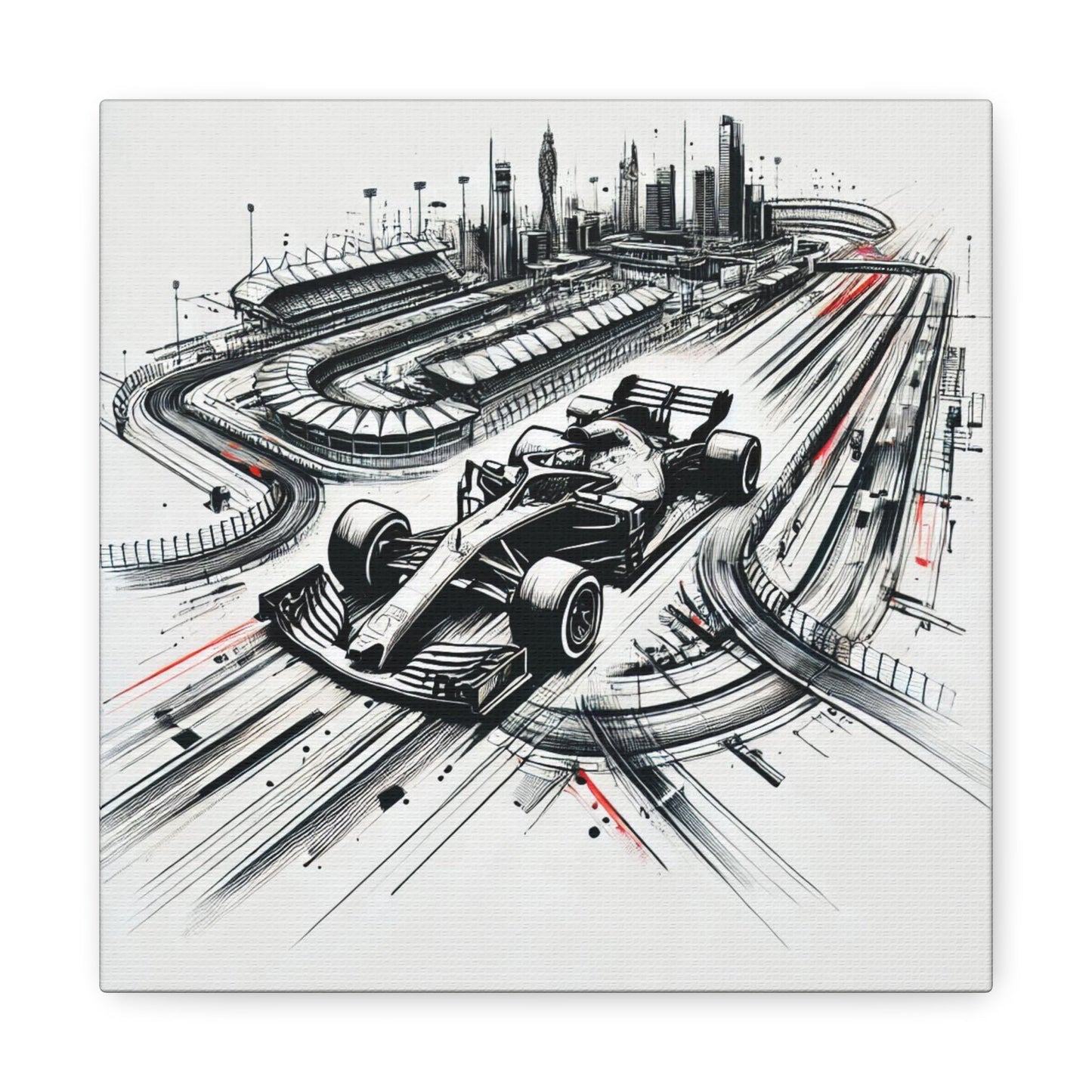 ๐ Urban Grand Prix Canvas Print โ Speed, Power, and City Lights on Your Wall - BTS Canvas