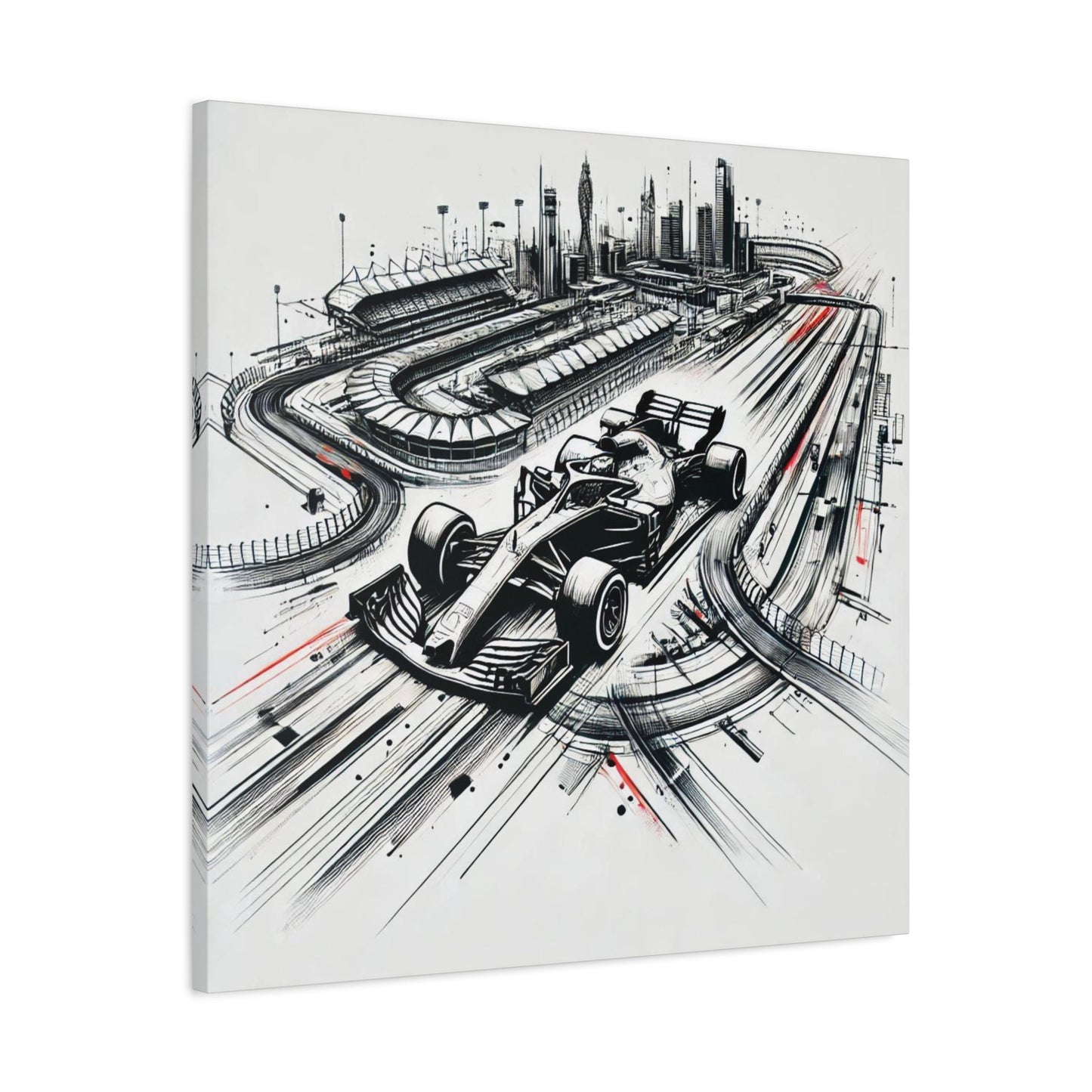 ๐ Urban Grand Prix Canvas Print โ Speed, Power, and City Lights on Your Wall - BTS Canvas