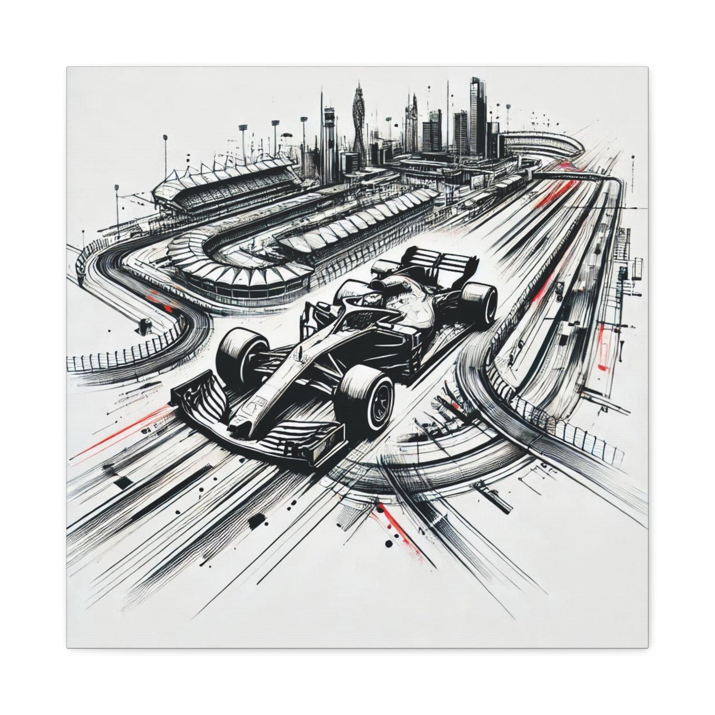 ๐ Urban Grand Prix Canvas Print โ Speed, Power, and City Lights on Your Wall - BTS Canvas