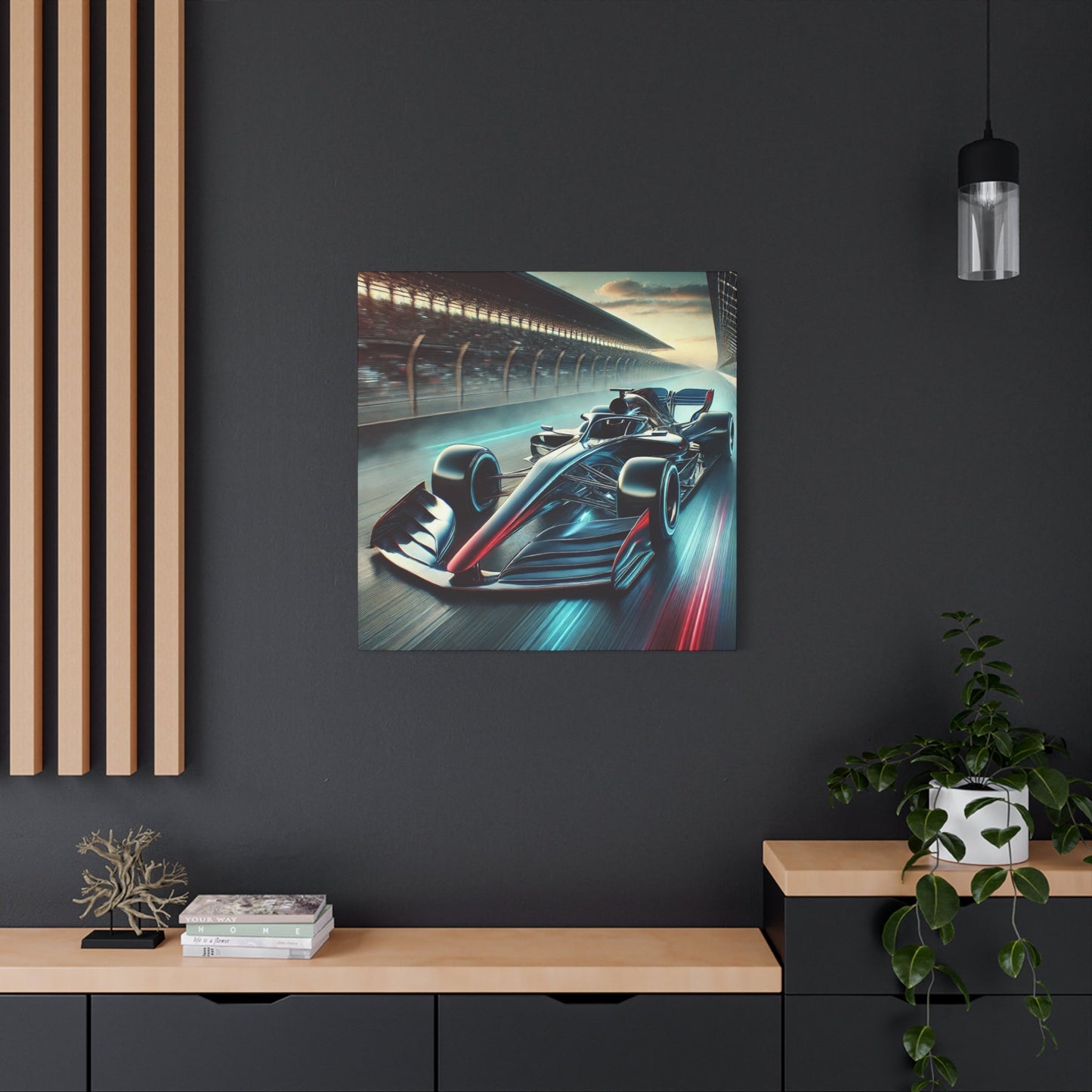 ๐ Velocity Storm Canvas Print โ Futuristic Formula 1 Racing Art | Speed Wall Decor - BTS Canvas