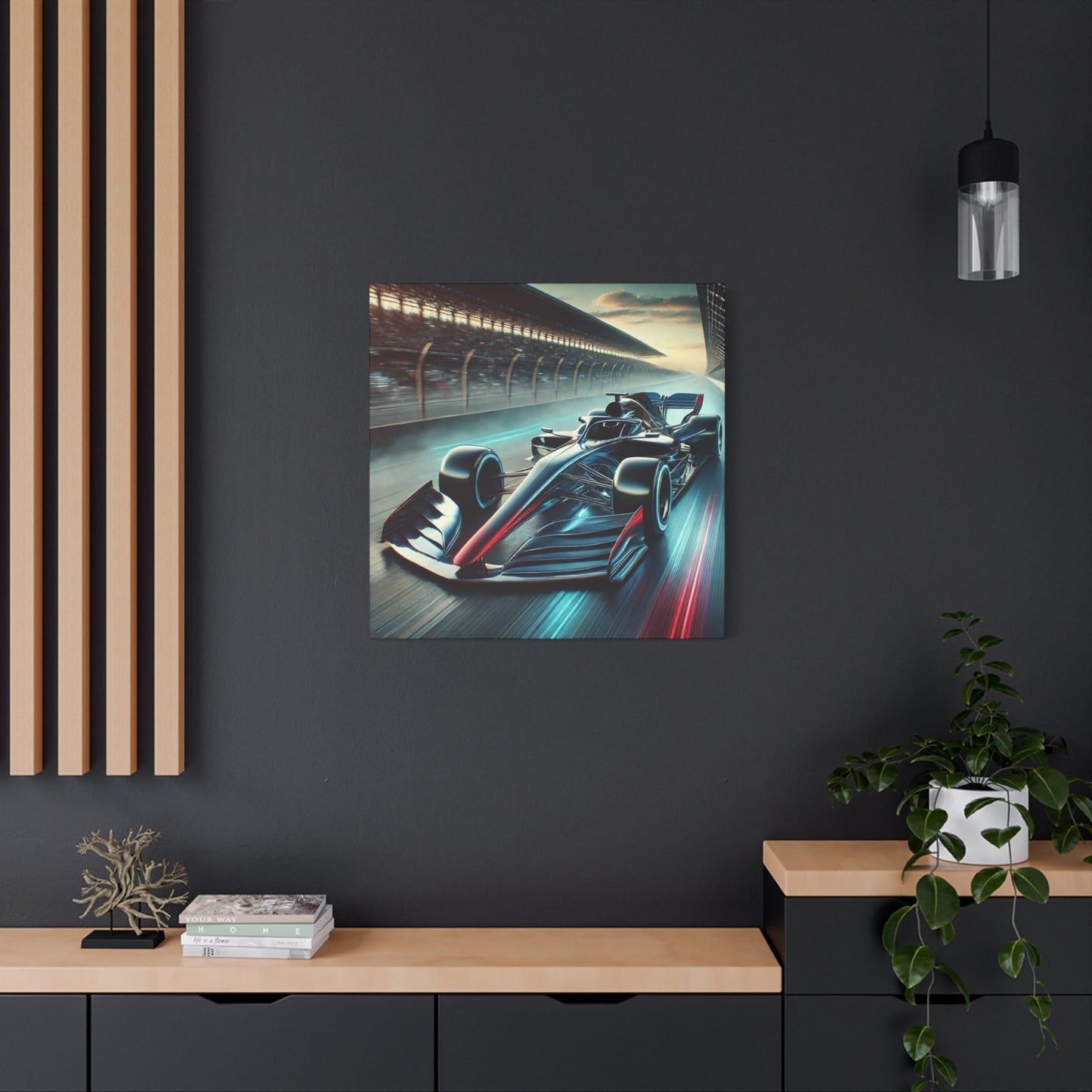 ๐ Velocity Storm Canvas Print โ Futuristic Formula 1 Racing Art | Speed Wall Decor - BTS Canvas