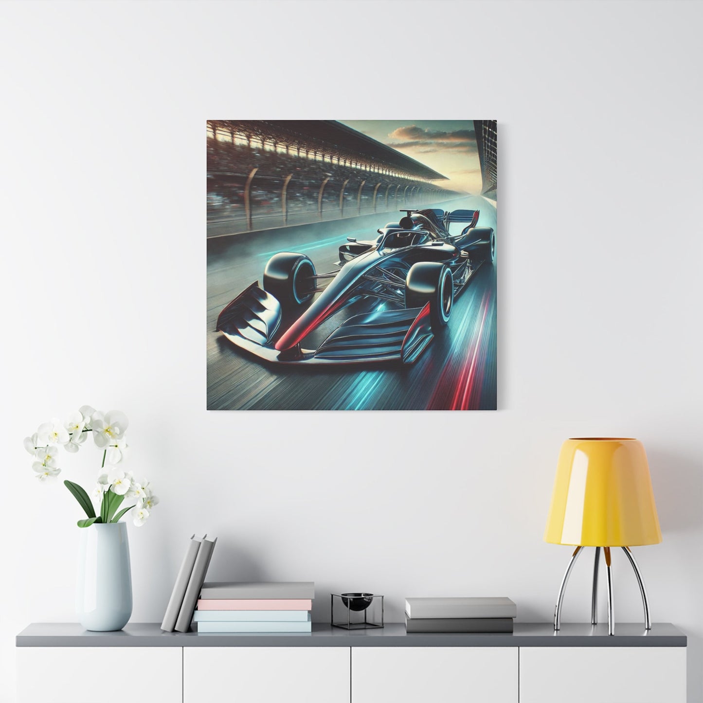 ๐ Velocity Storm Canvas Print โ Futuristic Formula 1 Racing Art | Speed Wall Decor - BTS Canvas