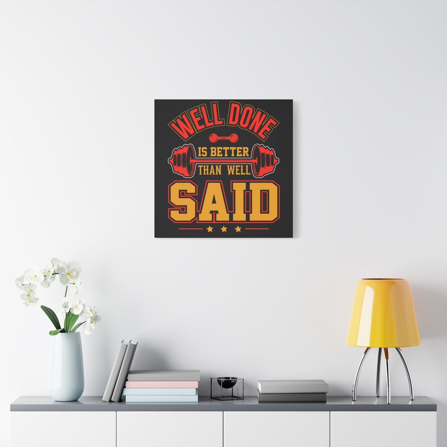 “Well Done Is Better Than Well Said” Gym Motivation Canvas 🛑💪🔥 - BTS Canvas