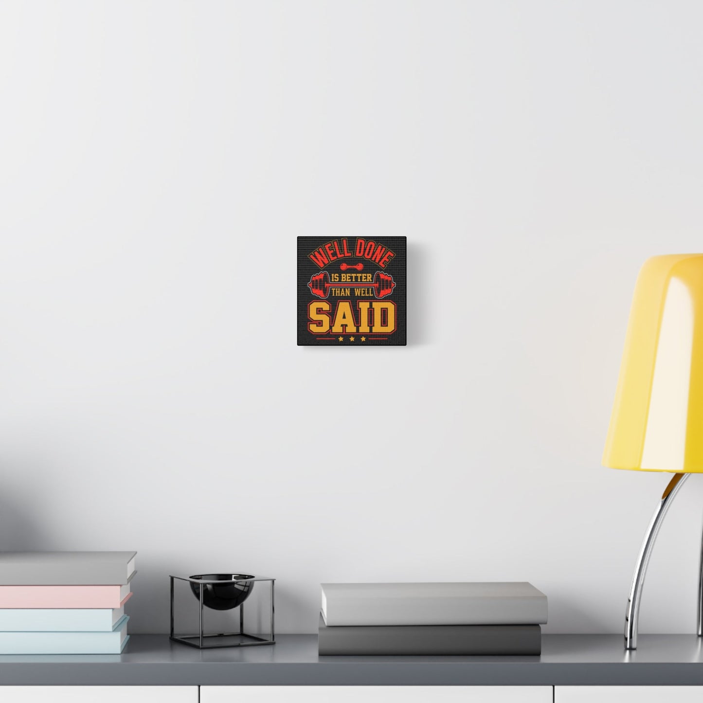 “Well Done Is Better Than Well Said” Gym Motivation Canvas 🛑💪🔥 - BTS Canvas