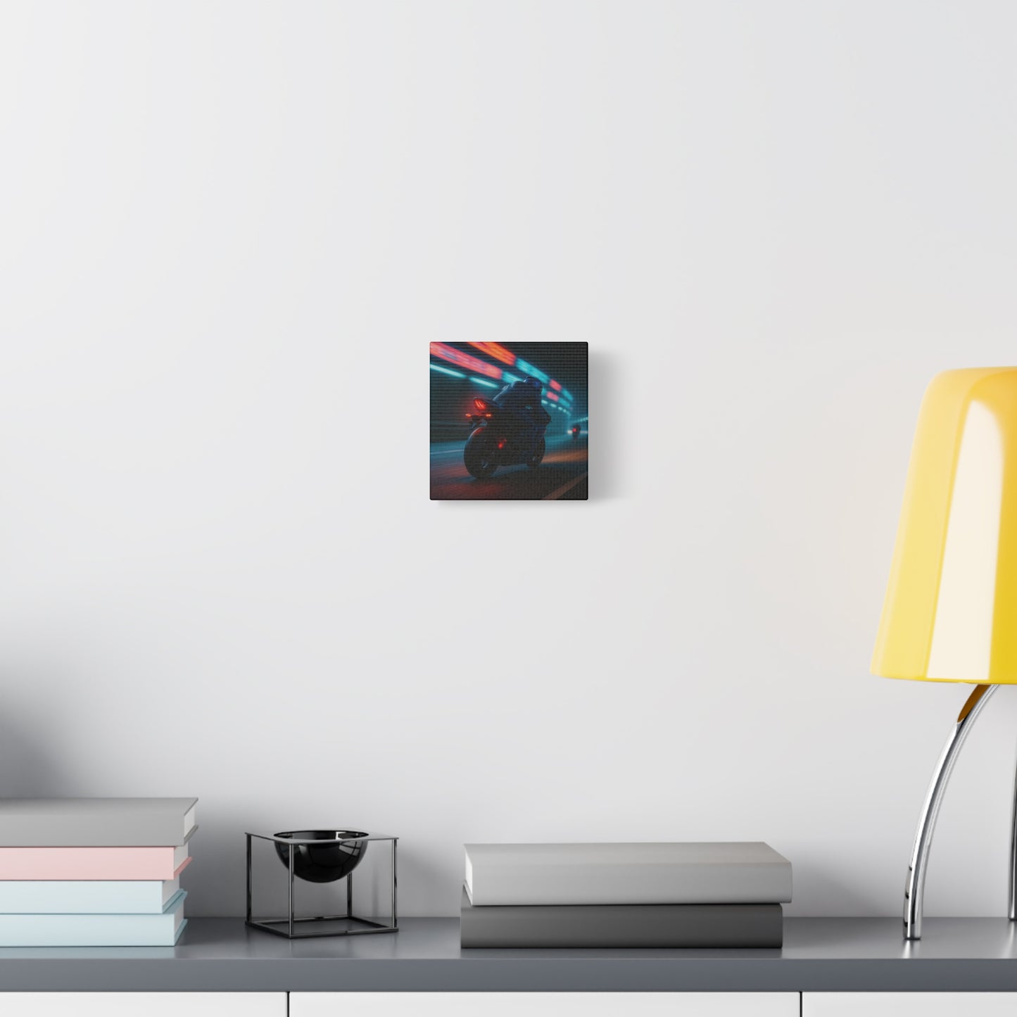 🌌 Tunnel Rush – Urban Speed Motorcycle Canvas Print | Velocity, Lights & City Pulse