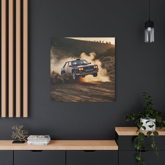 Delta Flight Canvas Print – Lancia Delta Integrale Rally Art | Airborne WRC Wall Decor - BTS Canvas