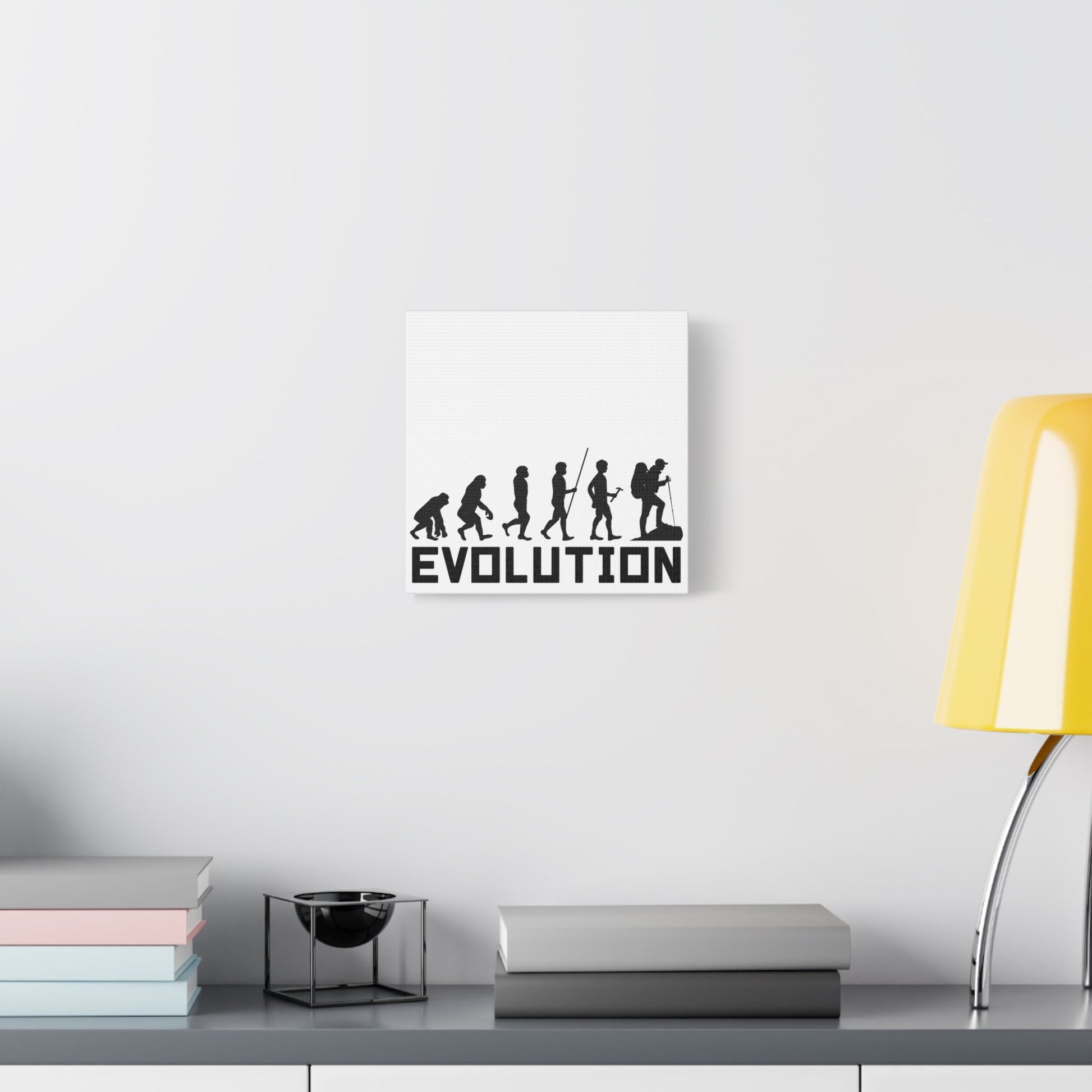 Hiker Evolution – From Primal to Peak Matte Canvas Print - BTS Canvas