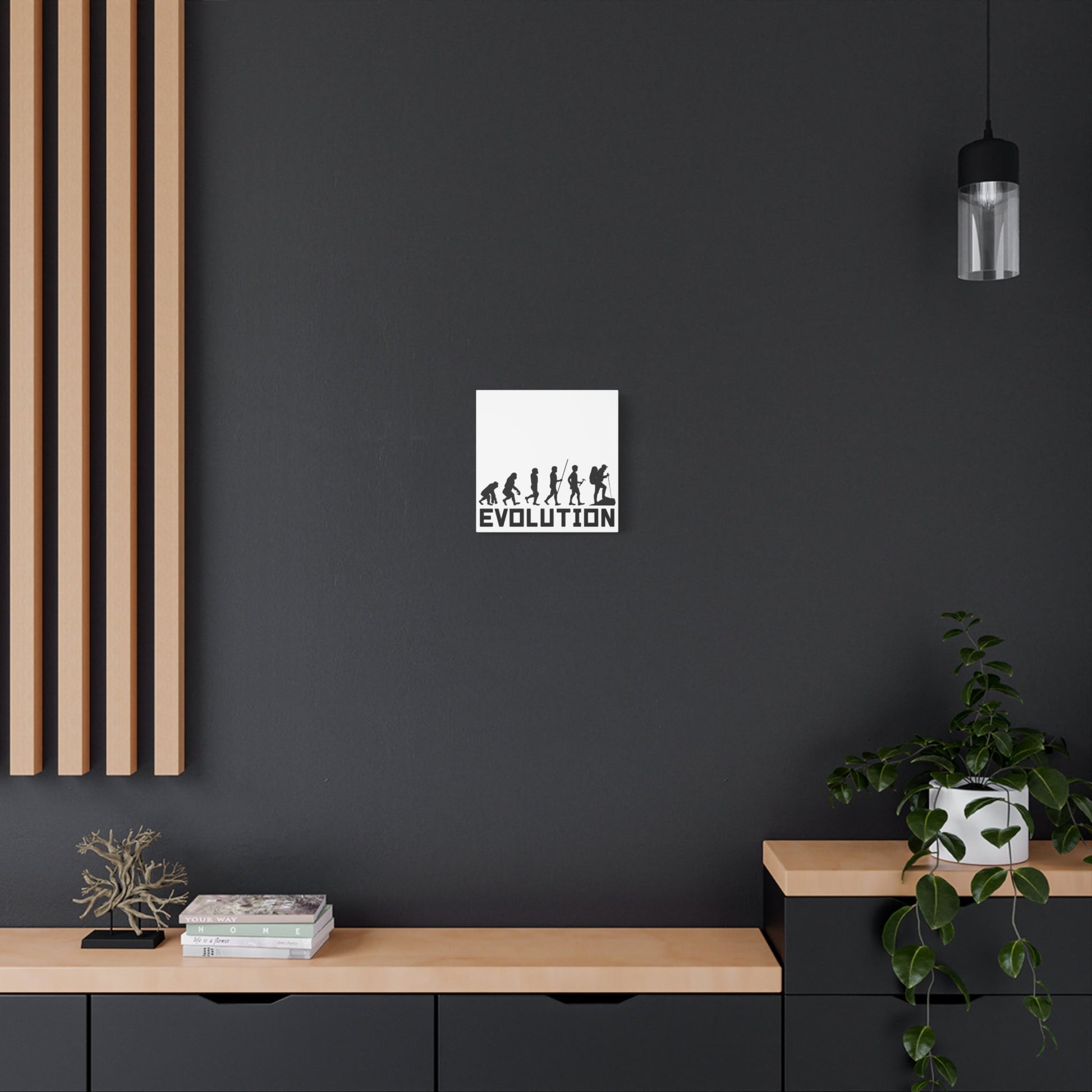 Hiker Evolution – From Primal to Peak Matte Canvas Print - BTS Canvas