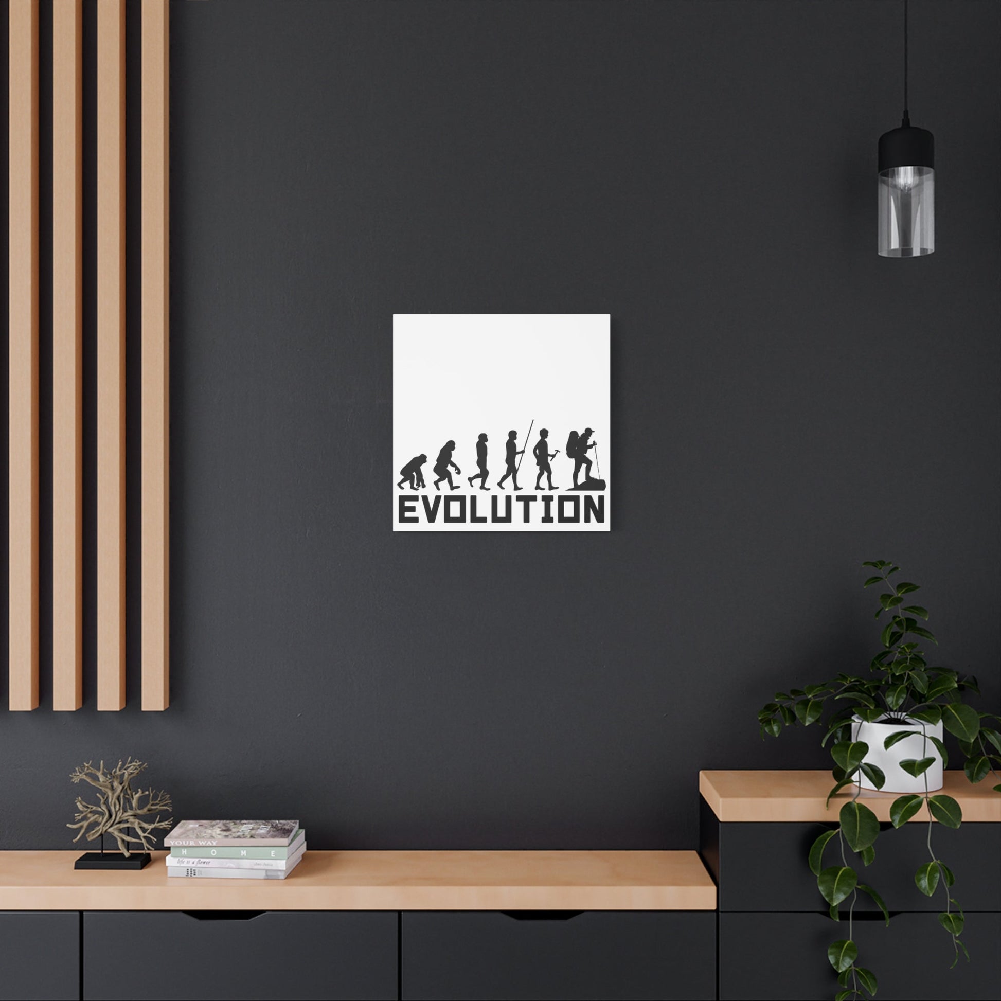 Hiker Evolution – From Primal to Peak Matte Canvas Print - BTS Canvas