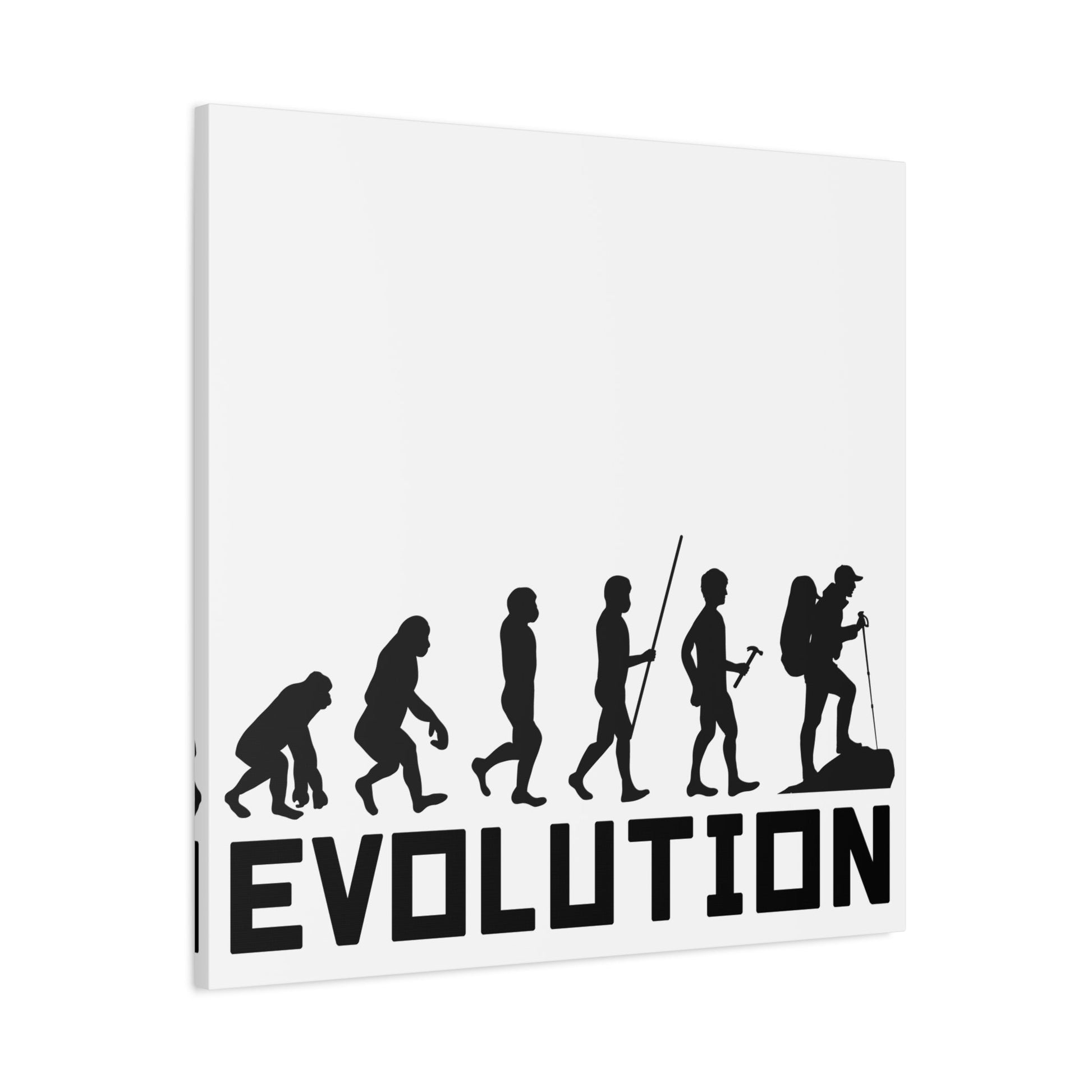 Hiker Evolution – From Primal to Peak Matte Canvas Print - BTS Canvas
