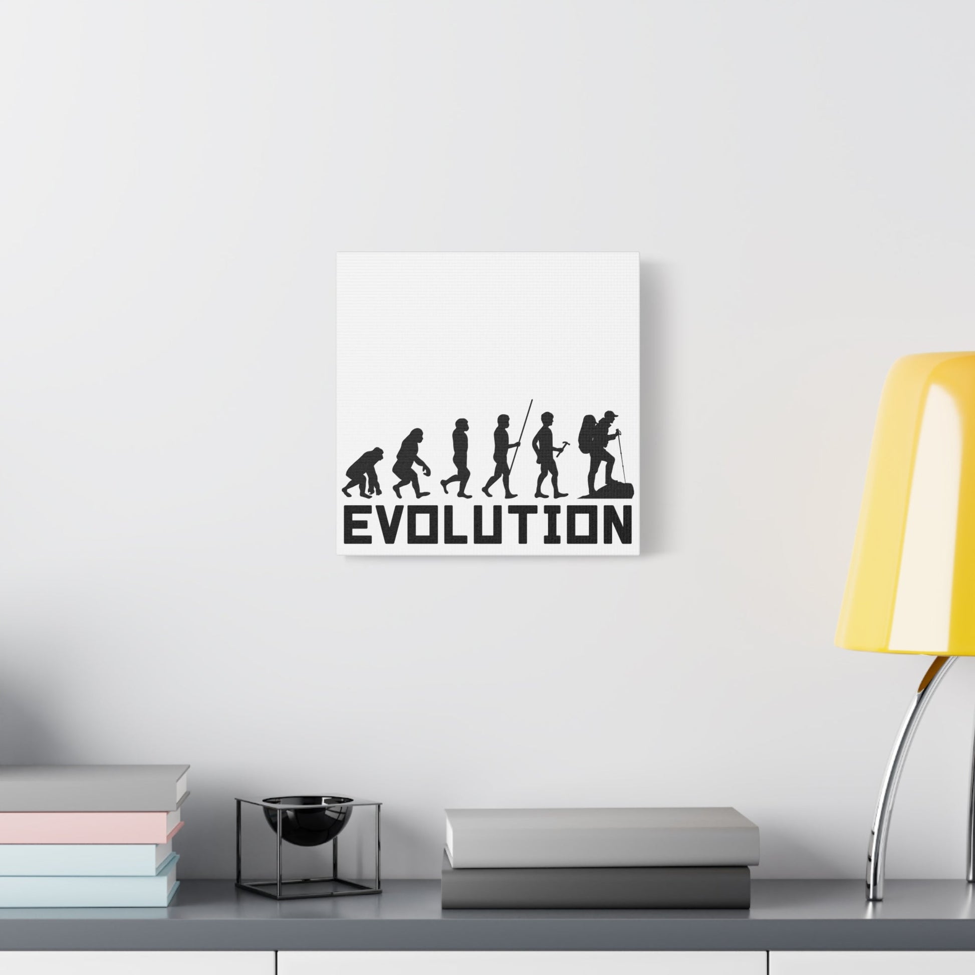 Hiker Evolution – From Primal to Peak Matte Canvas Print - BTS Canvas