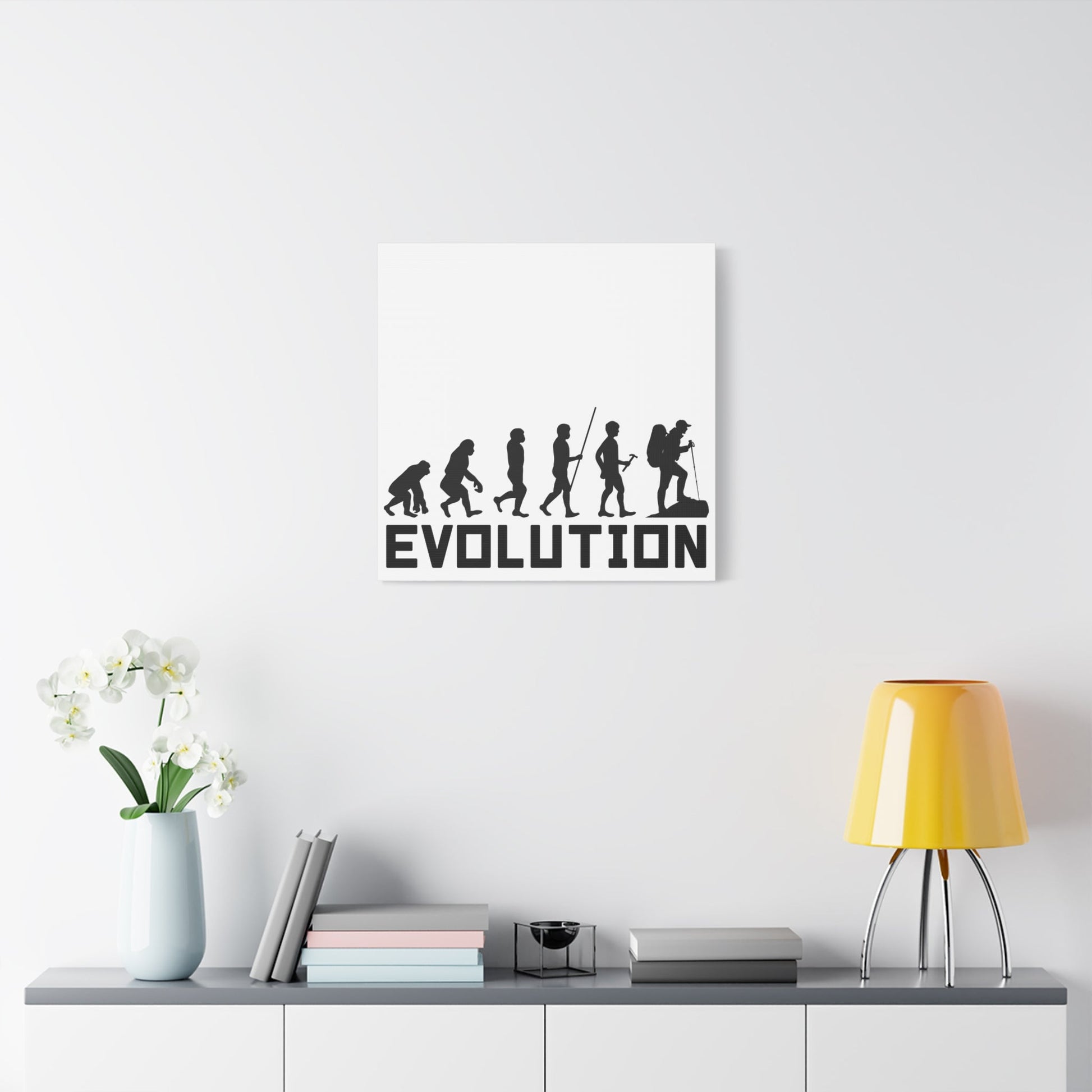 Hiker Evolution – From Primal to Peak Matte Canvas Print - BTS Canvas