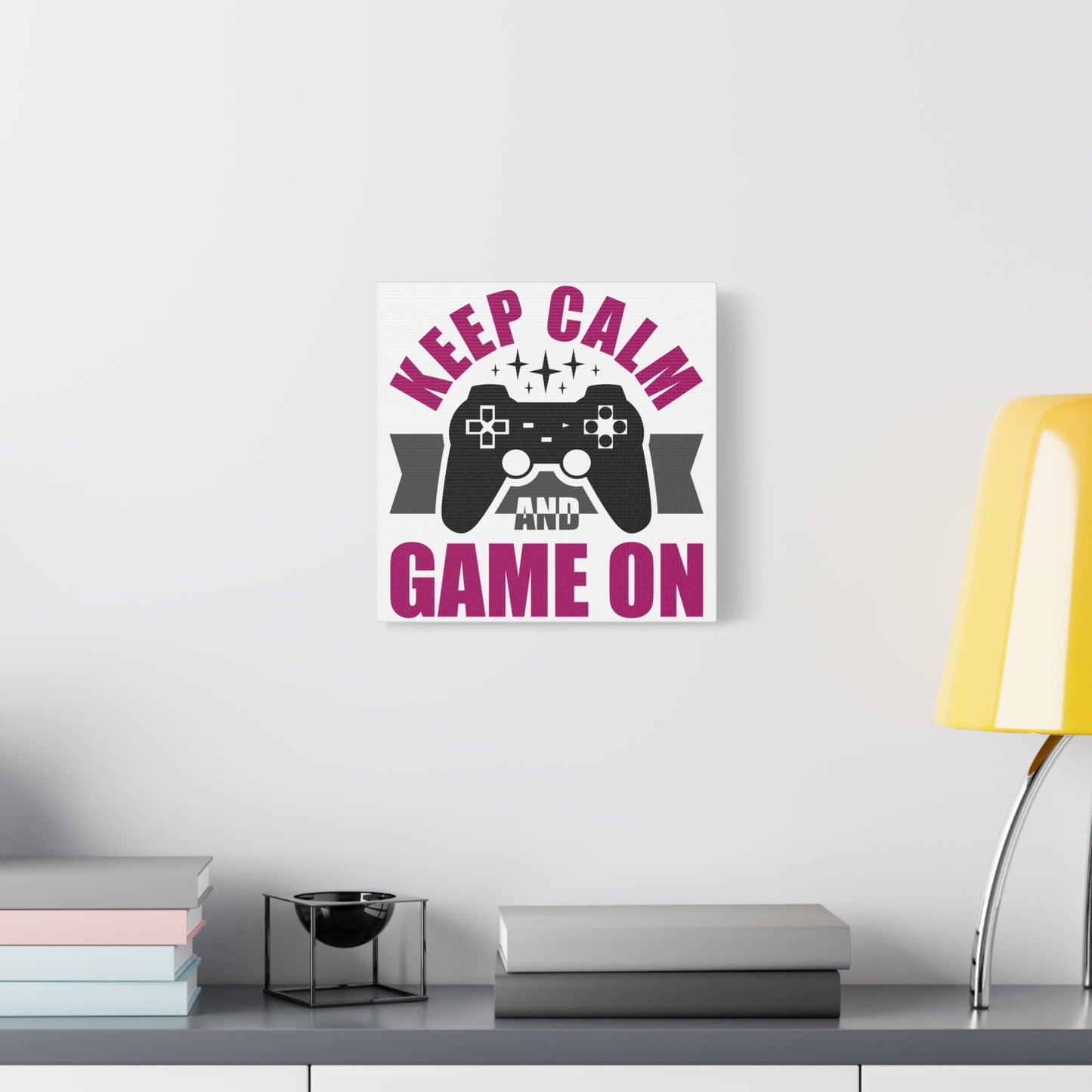 Keep Calm and Game On – Gamer Wall Art Canvas for Chill Controllers - BTS Canvas