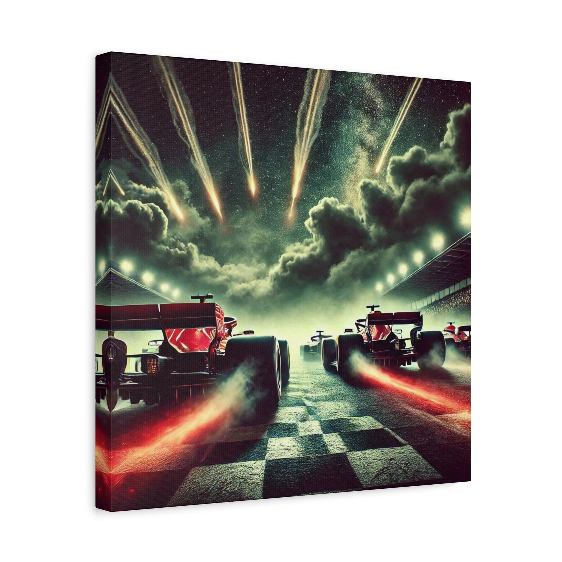🏁 Meteor Rush Canvas Print – Formula 1 Racing Under Stars | Motorsport Wall Art - BTS Canvas