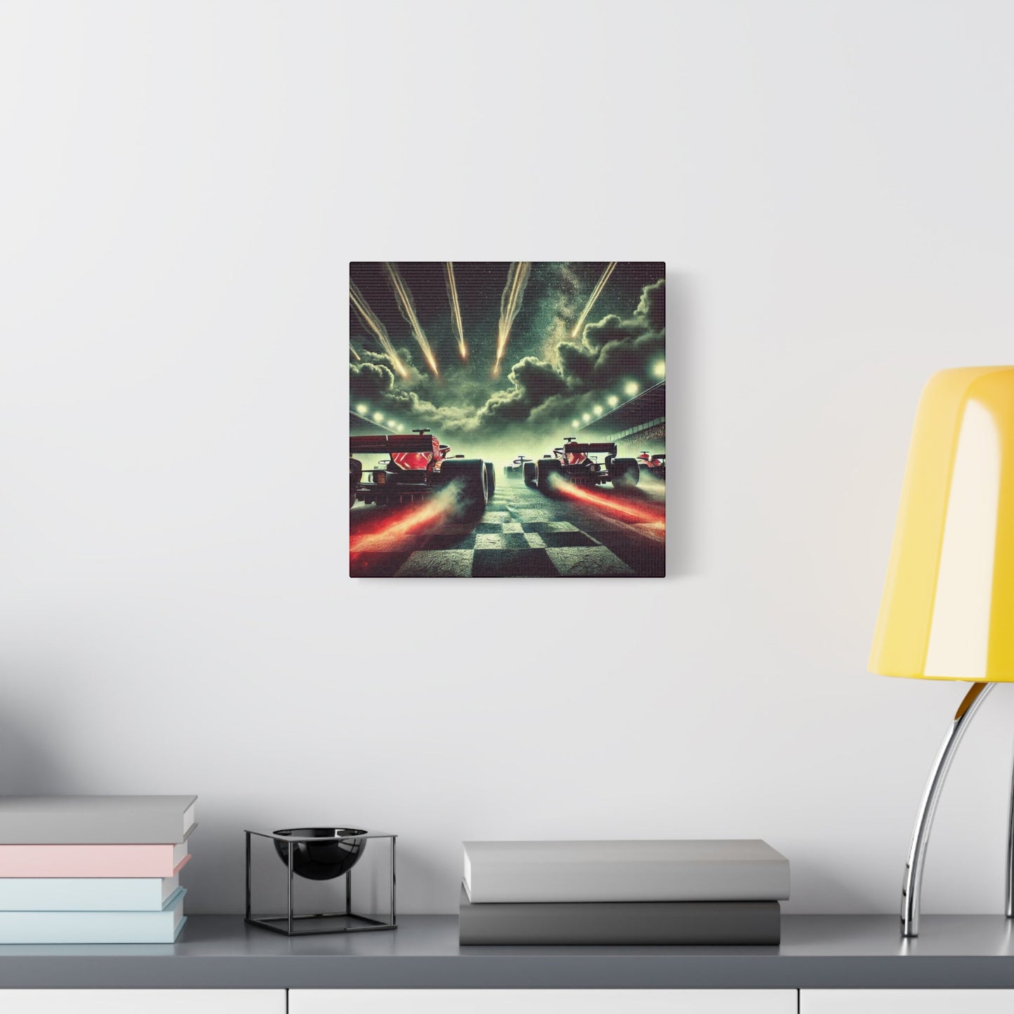 🏁 Meteor Rush Canvas Print – Formula 1 Racing Under Stars | Motorsport Wall Art - BTS Canvas