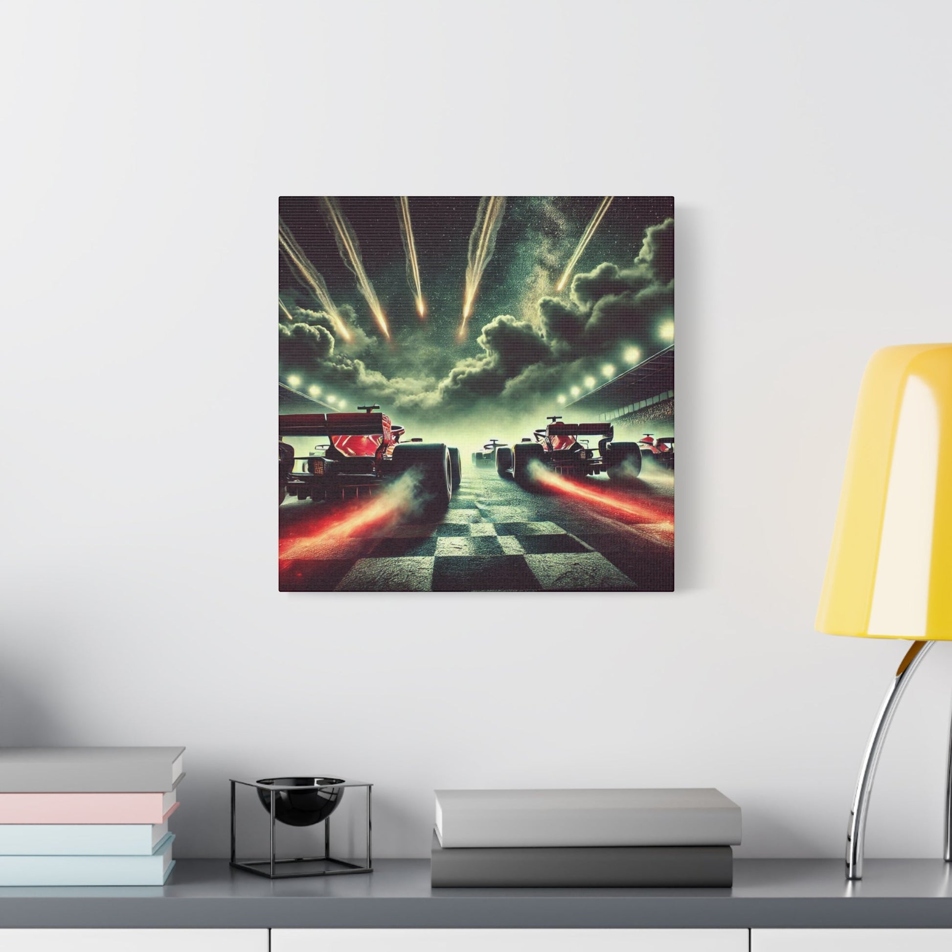 🏁 Meteor Rush Canvas Print – Formula 1 Racing Under Stars | Motorsport Wall Art - BTS Canvas