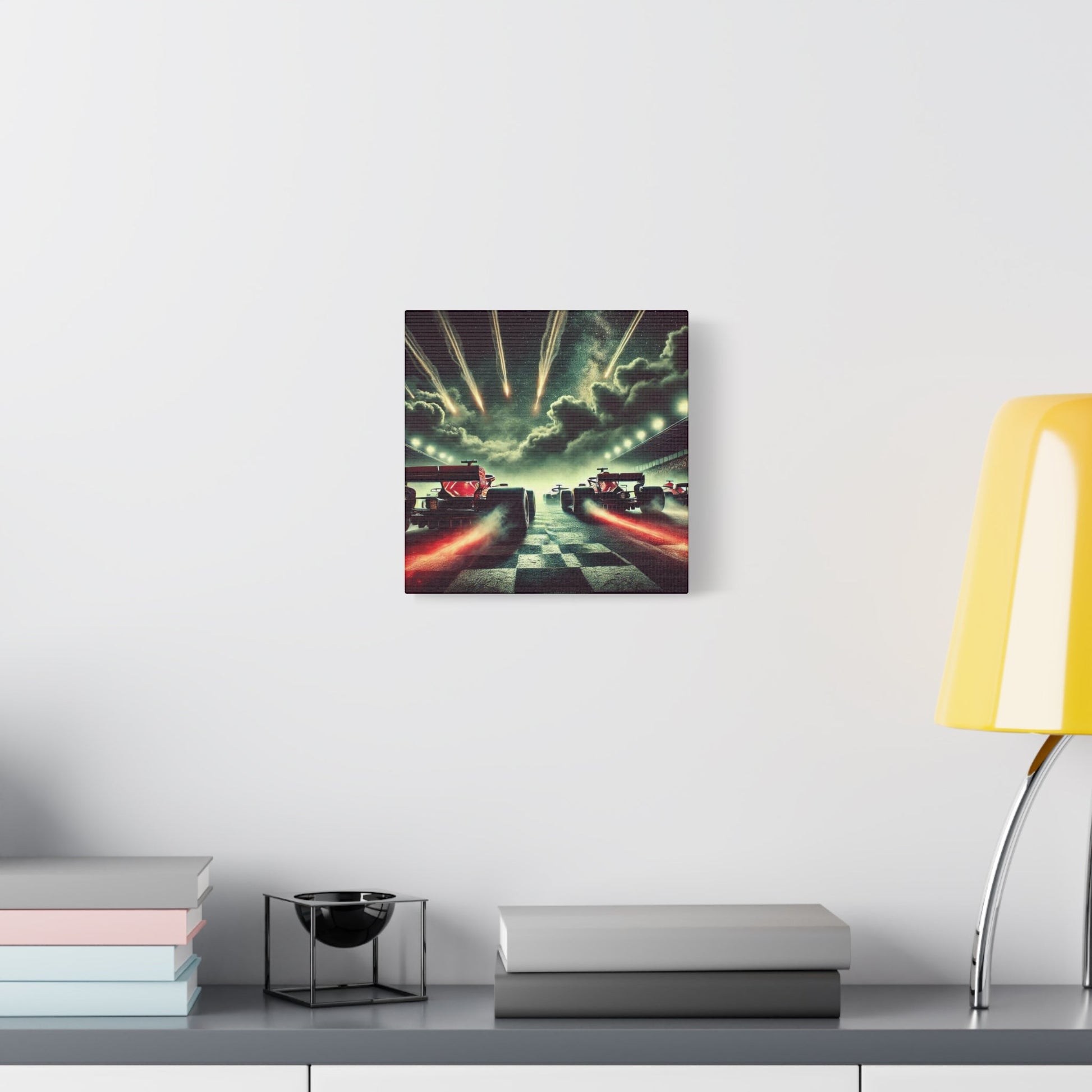 🏁 Meteor Rush Canvas Print – Formula 1 Racing Under Stars | Motorsport Wall Art - BTS Canvas