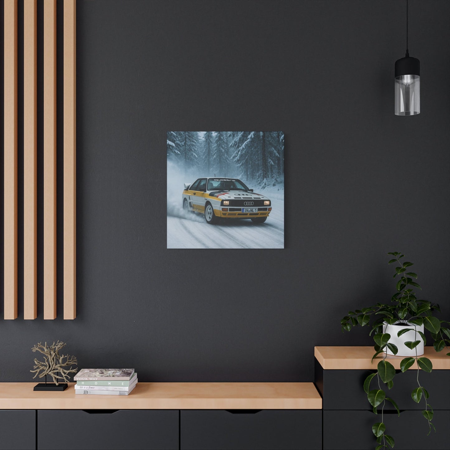 Snow Drift Legend Canvas Print – Audi Quattro S1 Rally Art | Winter Motorsport Wall Decor - BTS Canvas