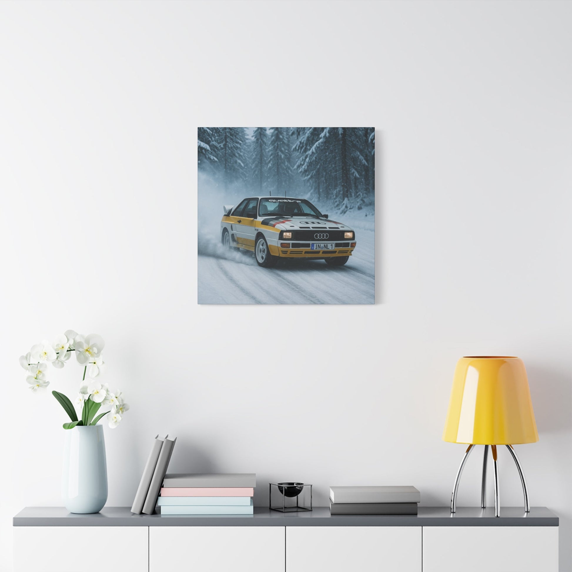 Snow Drift Legend Canvas Print – Audi Quattro S1 Rally Art | Winter Motorsport Wall Decor - BTS Canvas
