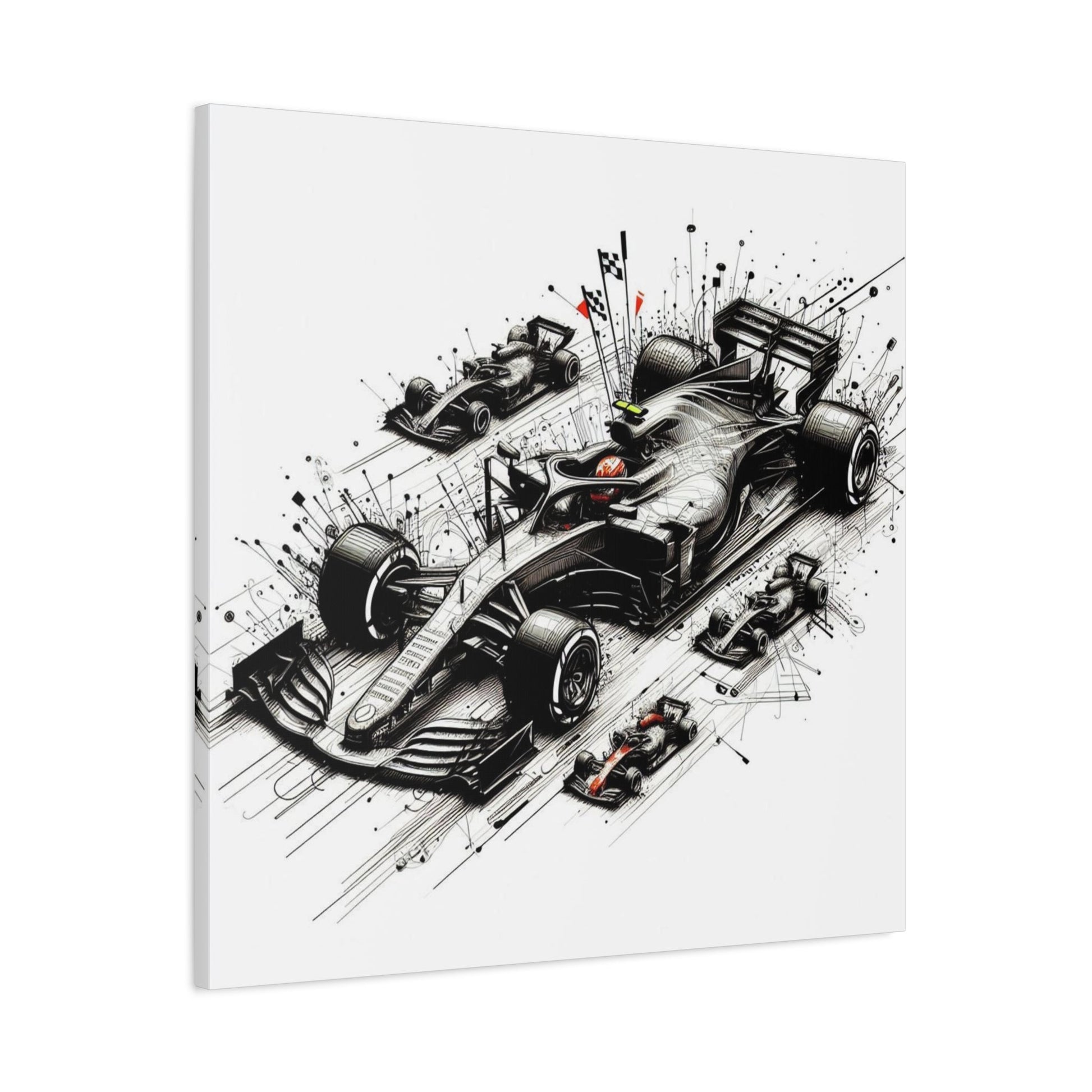 🏁 TechDrive Champions Canvas Print – Formula 1 Dynamic Art | Racing Wall Decor - BTS Canvas