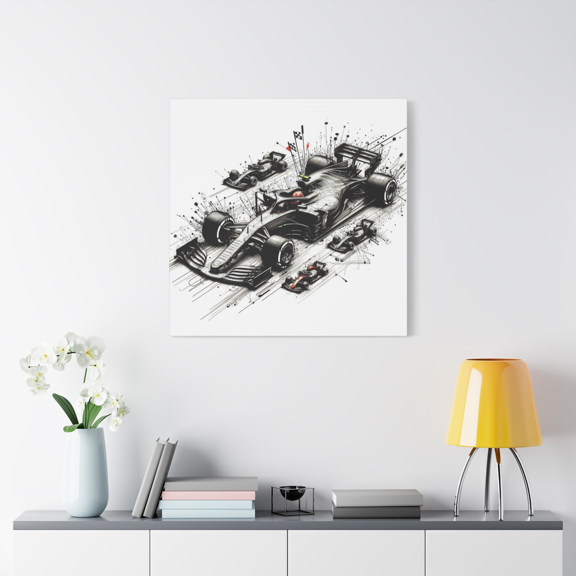 🏁 TechDrive Champions Canvas Print – Formula 1 Dynamic Art | Racing Wall Decor - BTS Canvas