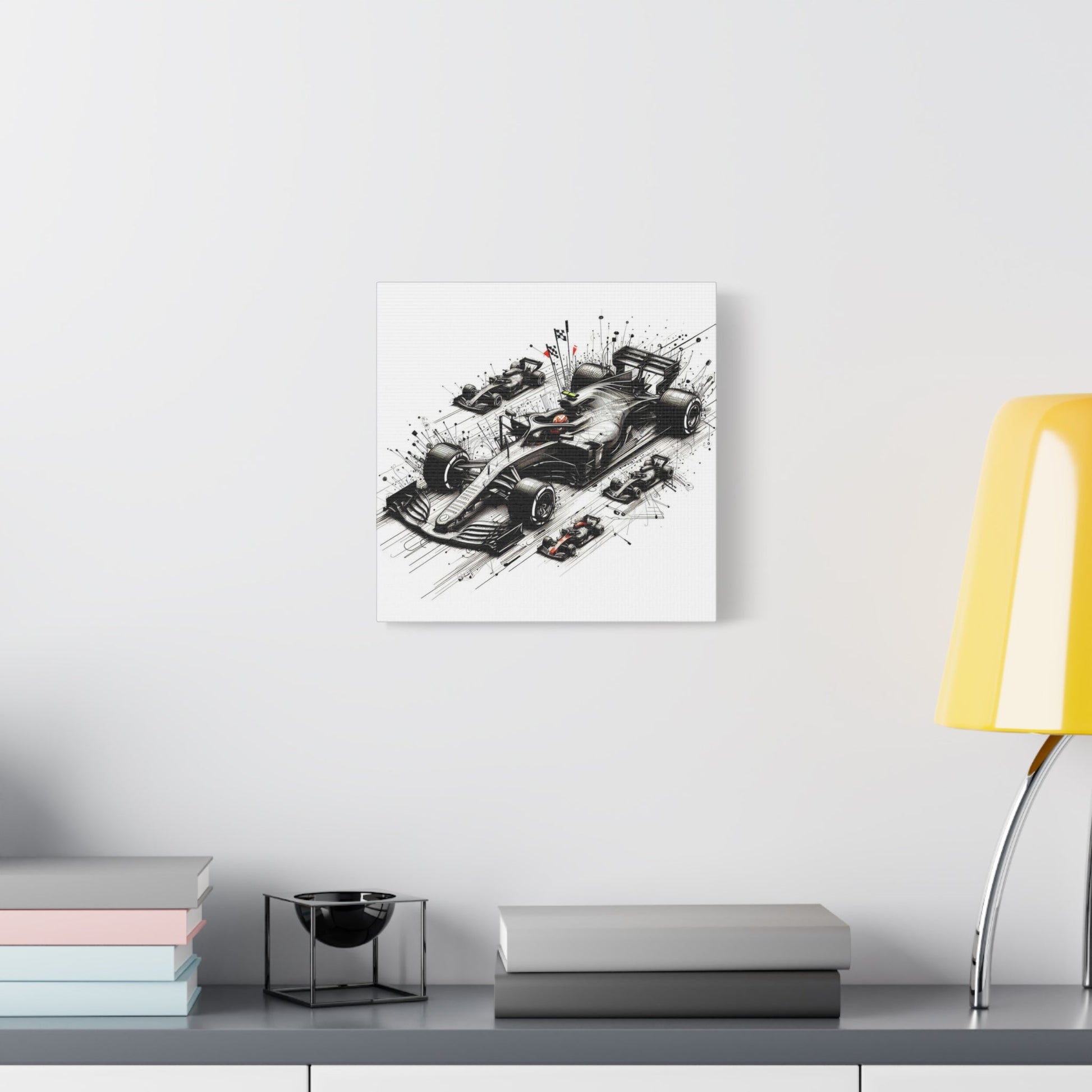 🏁 TechDrive Champions Canvas Print – Formula 1 Dynamic Art | Racing Wall Decor - BTS Canvas