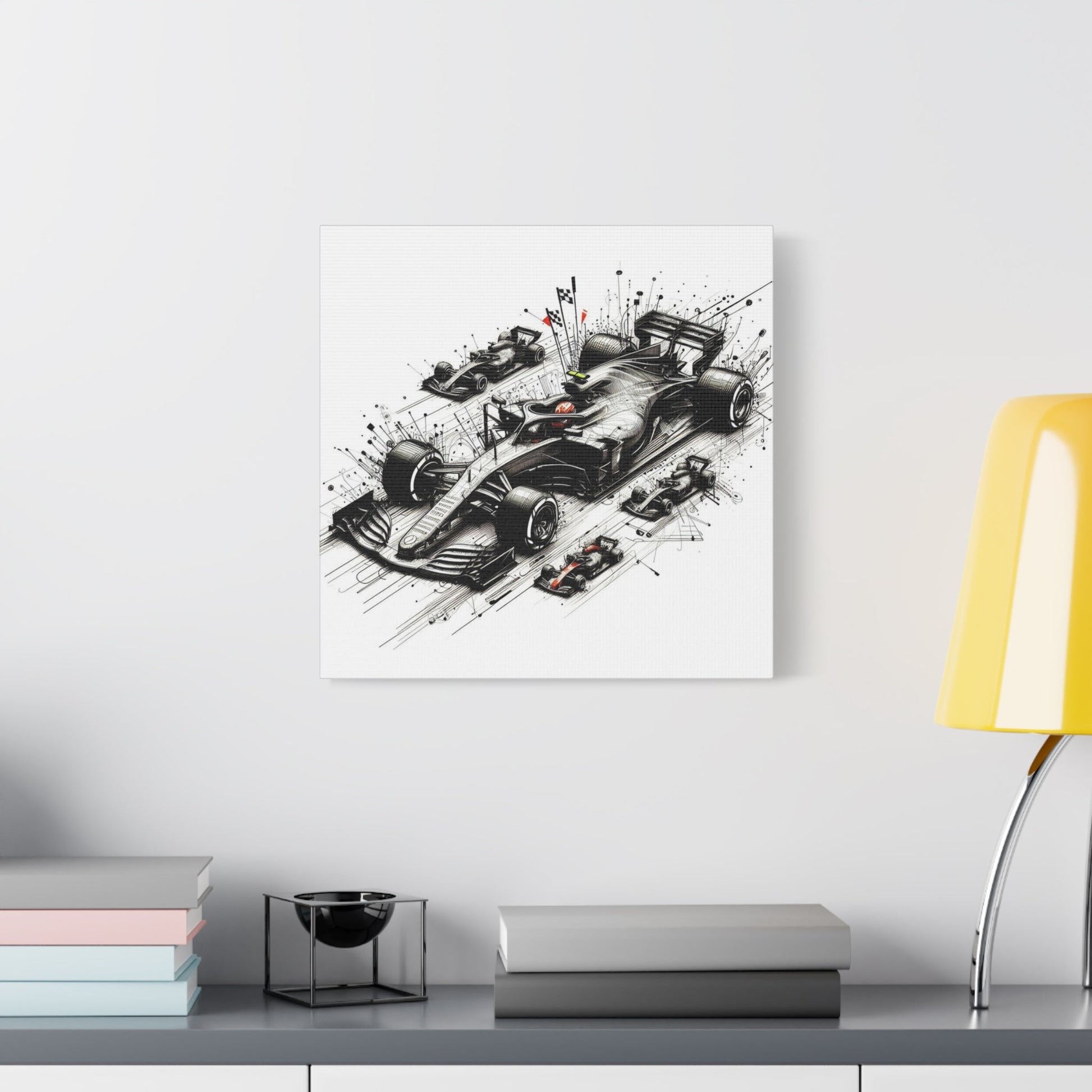 🏁 TechDrive Champions Canvas Print – Formula 1 Dynamic Art | Racing Wall Decor - BTS Canvas