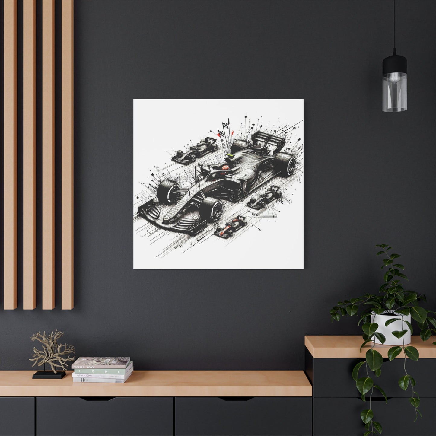🏁 TechDrive Champions Canvas Print – Formula 1 Dynamic Art | Racing Wall Decor - BTS Canvas