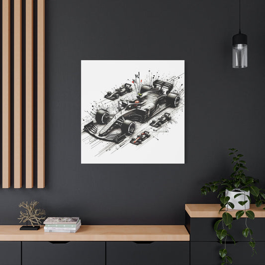 🏁 TechDrive Champions Canvas Print – Formula 1 Dynamic Art | Racing Wall Decor - BTS Canvas
