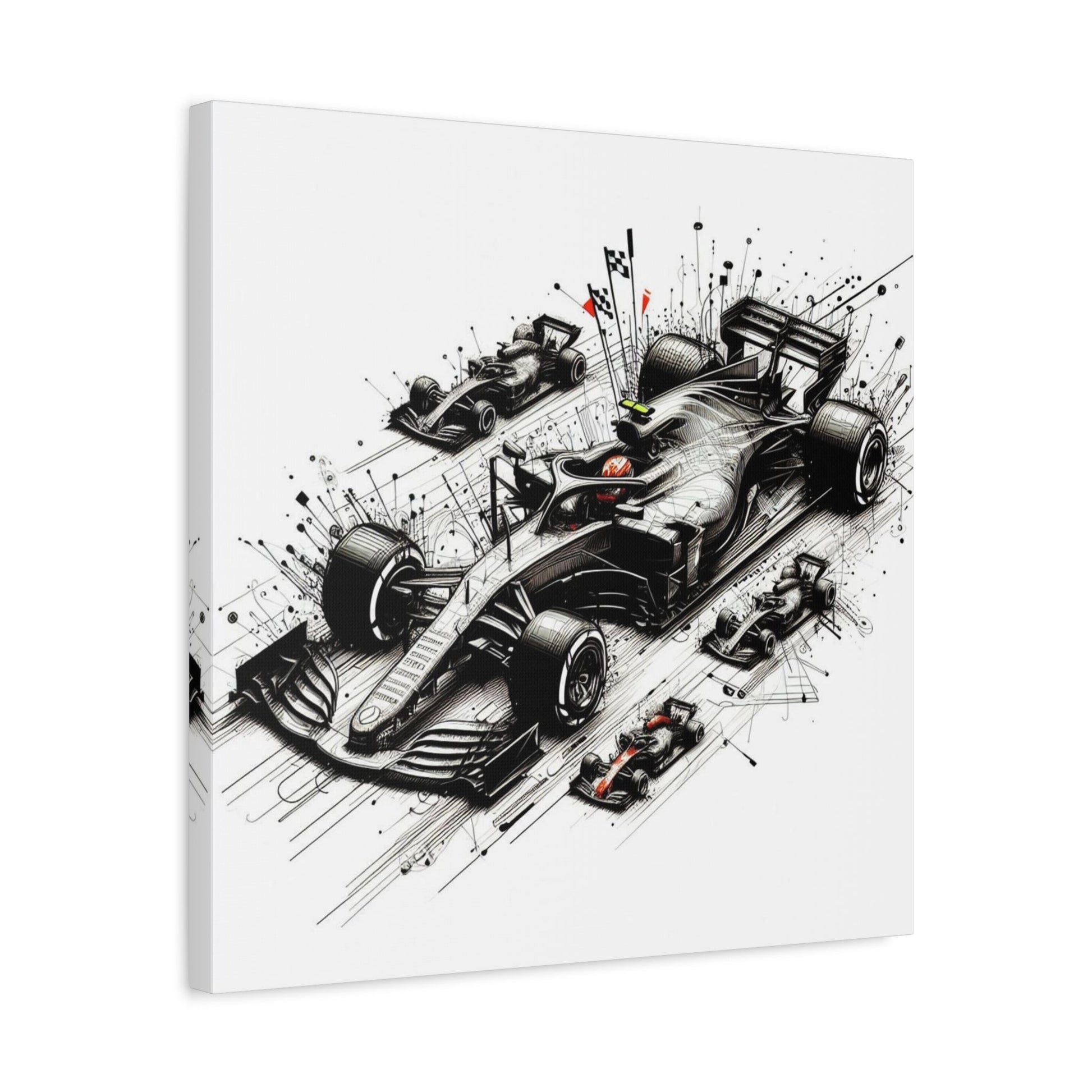 🏁 TechDrive Champions Canvas Print – Formula 1 Dynamic Art | Racing Wall Decor - BTS Canvas