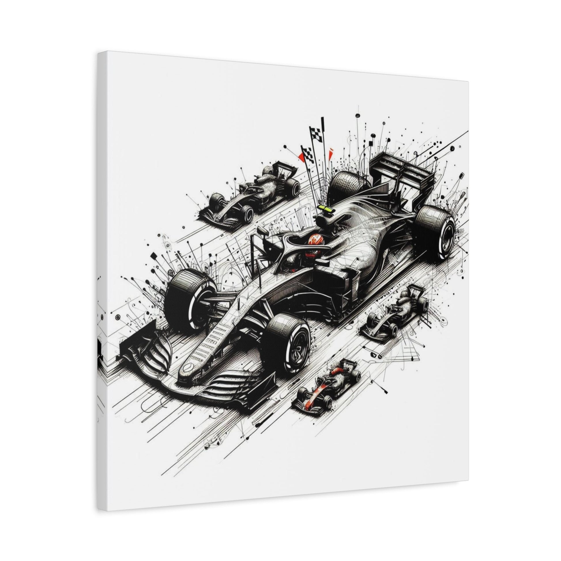 🏁 TechDrive Champions Canvas Print – Formula 1 Dynamic Art | Racing Wall Decor - BTS Canvas