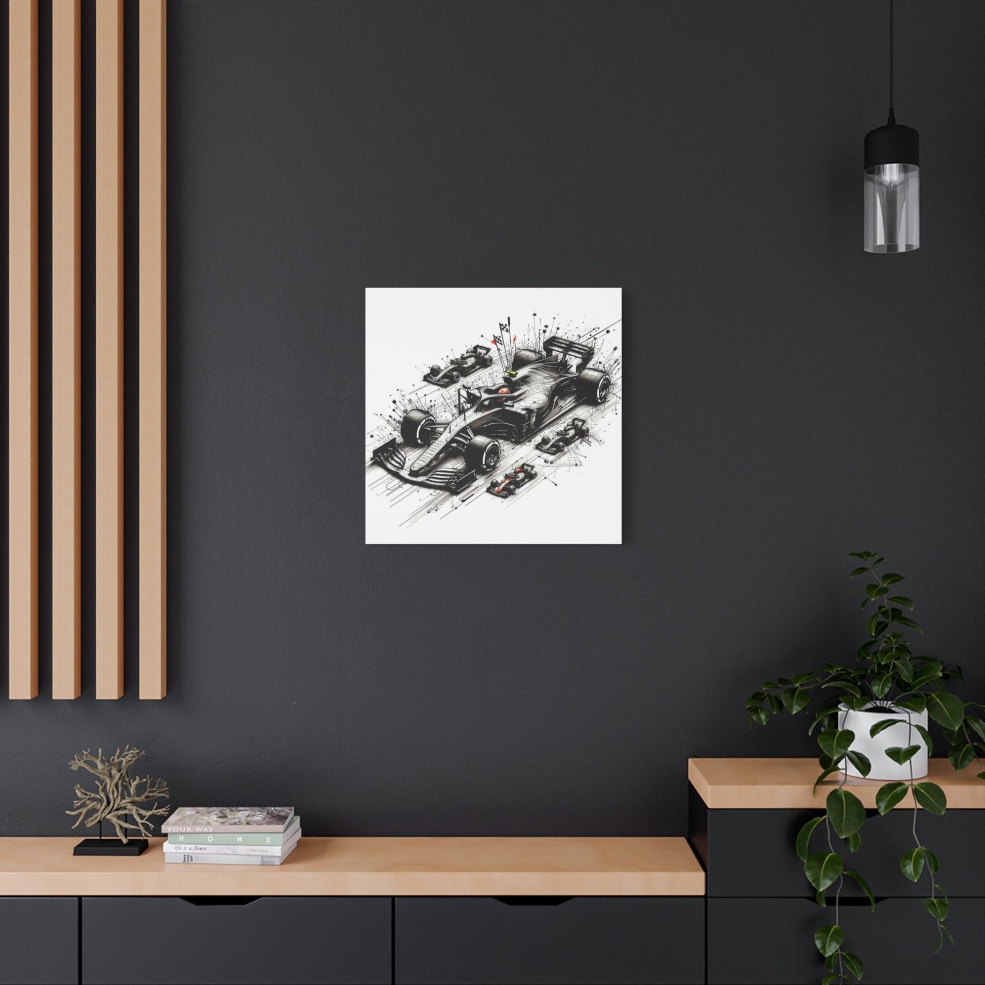 🏁 TechDrive Champions Canvas Print – Formula 1 Dynamic Art | Racing Wall Decor - BTS Canvas
