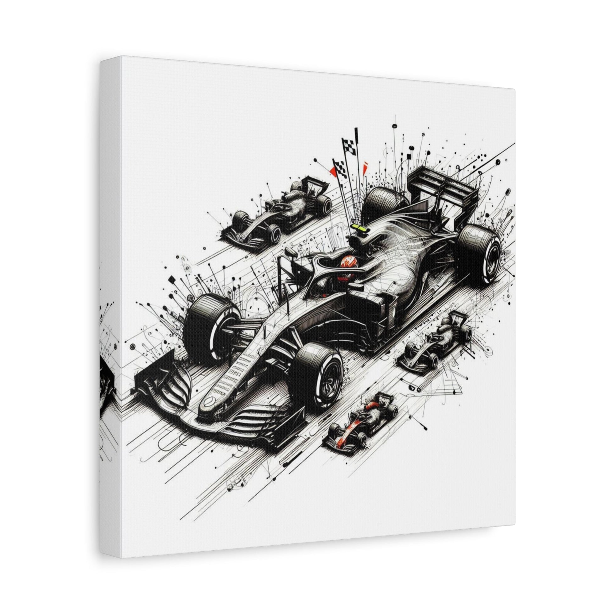 🏁 TechDrive Champions Canvas Print – Formula 1 Dynamic Art | Racing Wall Decor - BTS Canvas