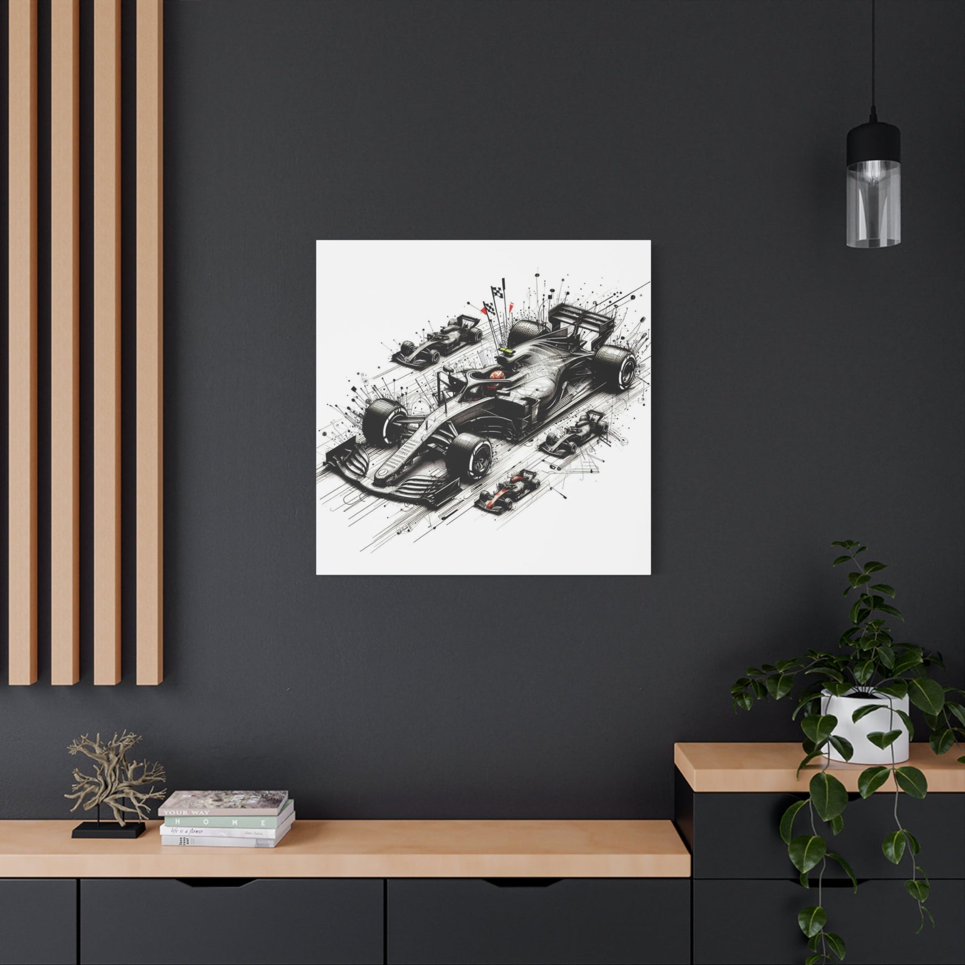 🏁 TechDrive Champions Canvas Print – Formula 1 Dynamic Art | Racing Wall Decor - BTS Canvas