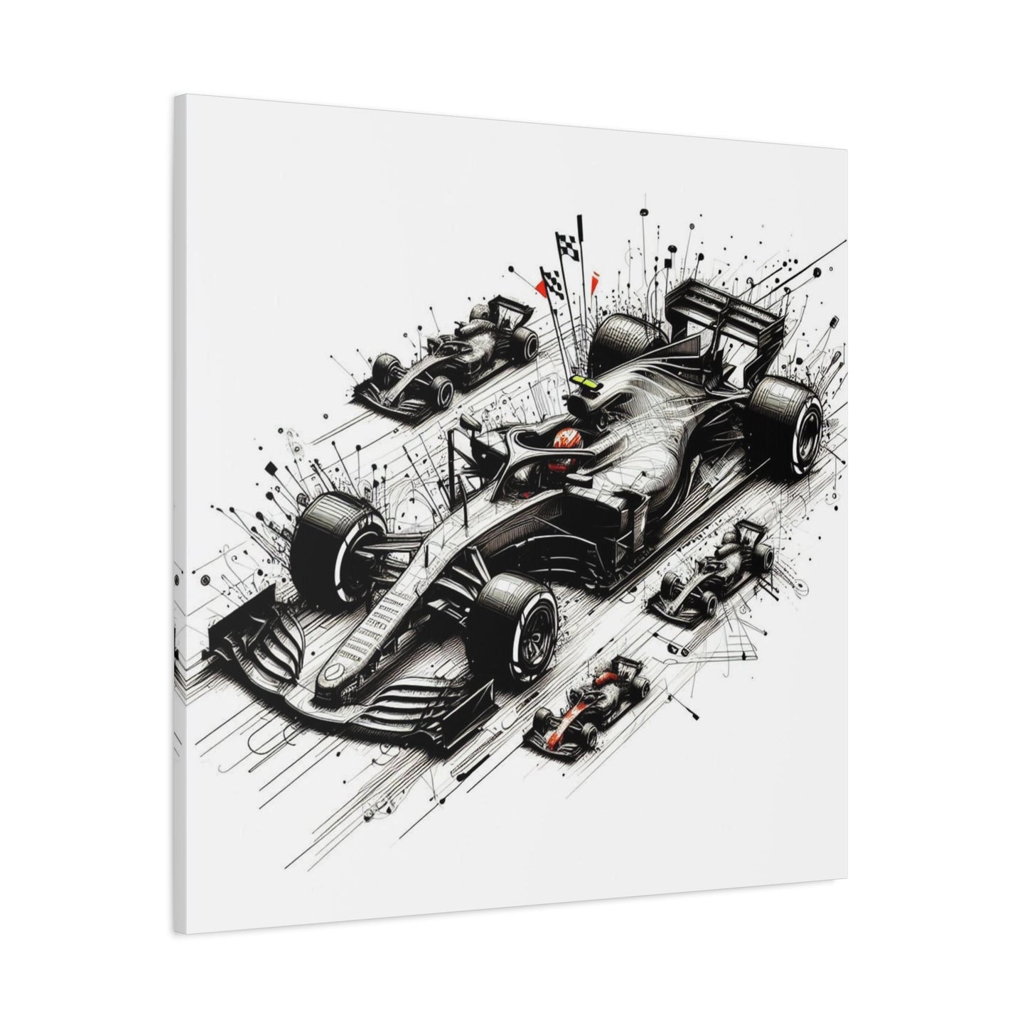 🏁 TechDrive Champions Canvas Print – Formula 1 Dynamic Art | Racing Wall Decor - BTS Canvas
