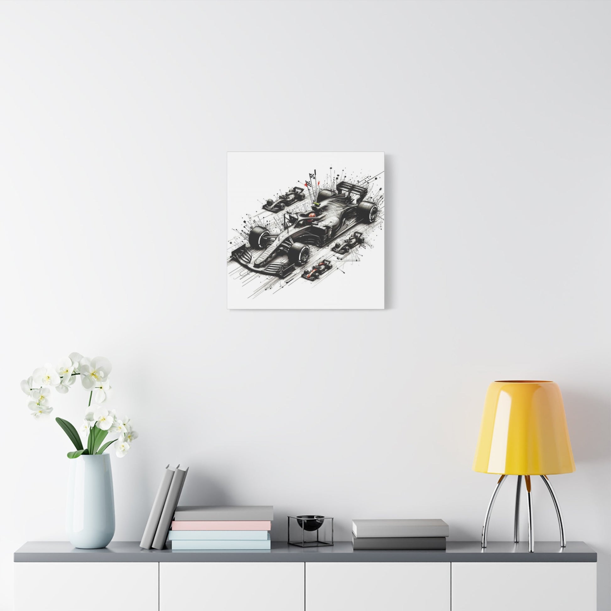 🏁 TechDrive Champions Canvas Print – Formula 1 Dynamic Art | Racing Wall Decor - BTS Canvas