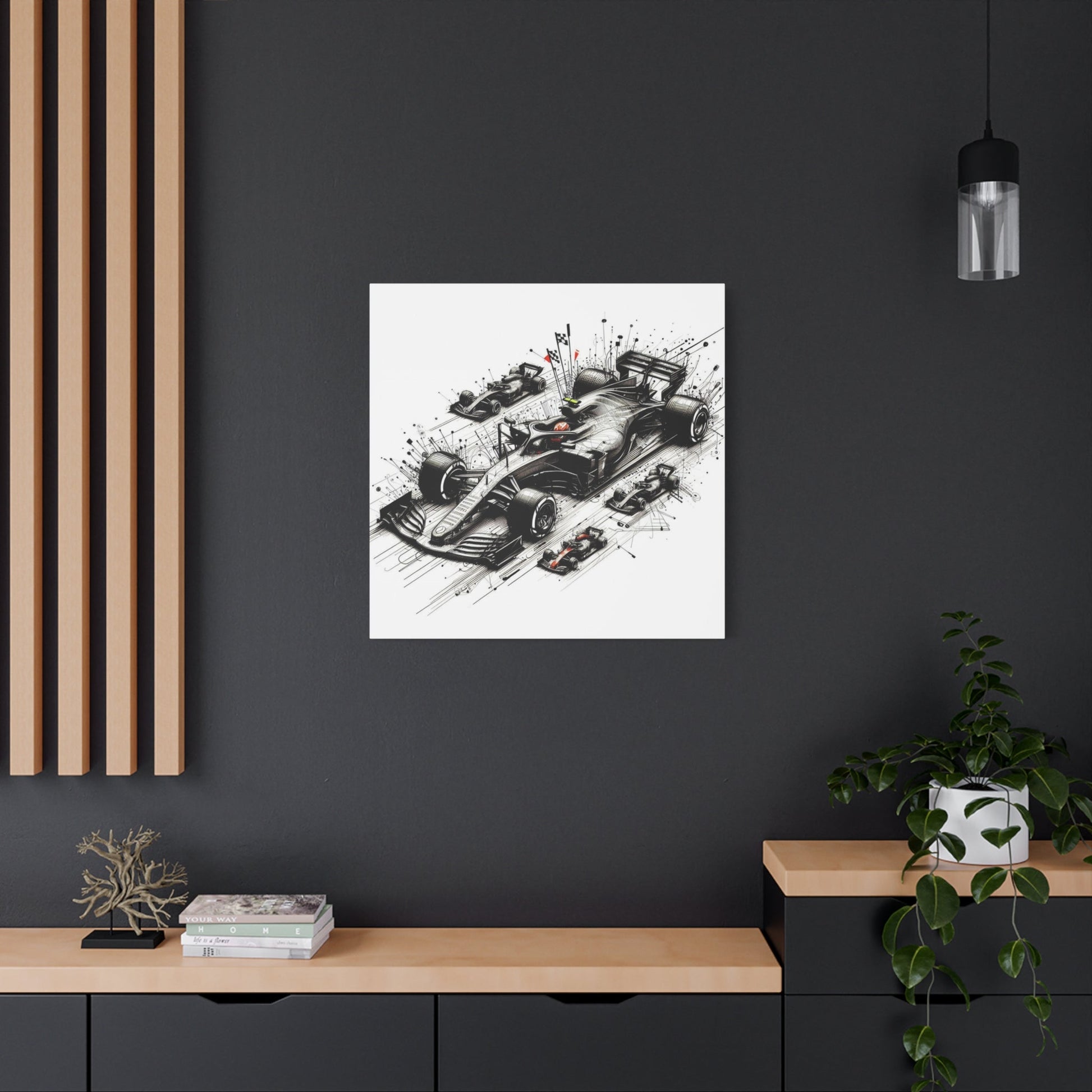 🏁 TechDrive Champions Canvas Print – Formula 1 Dynamic Art | Racing Wall Decor - BTS Canvas