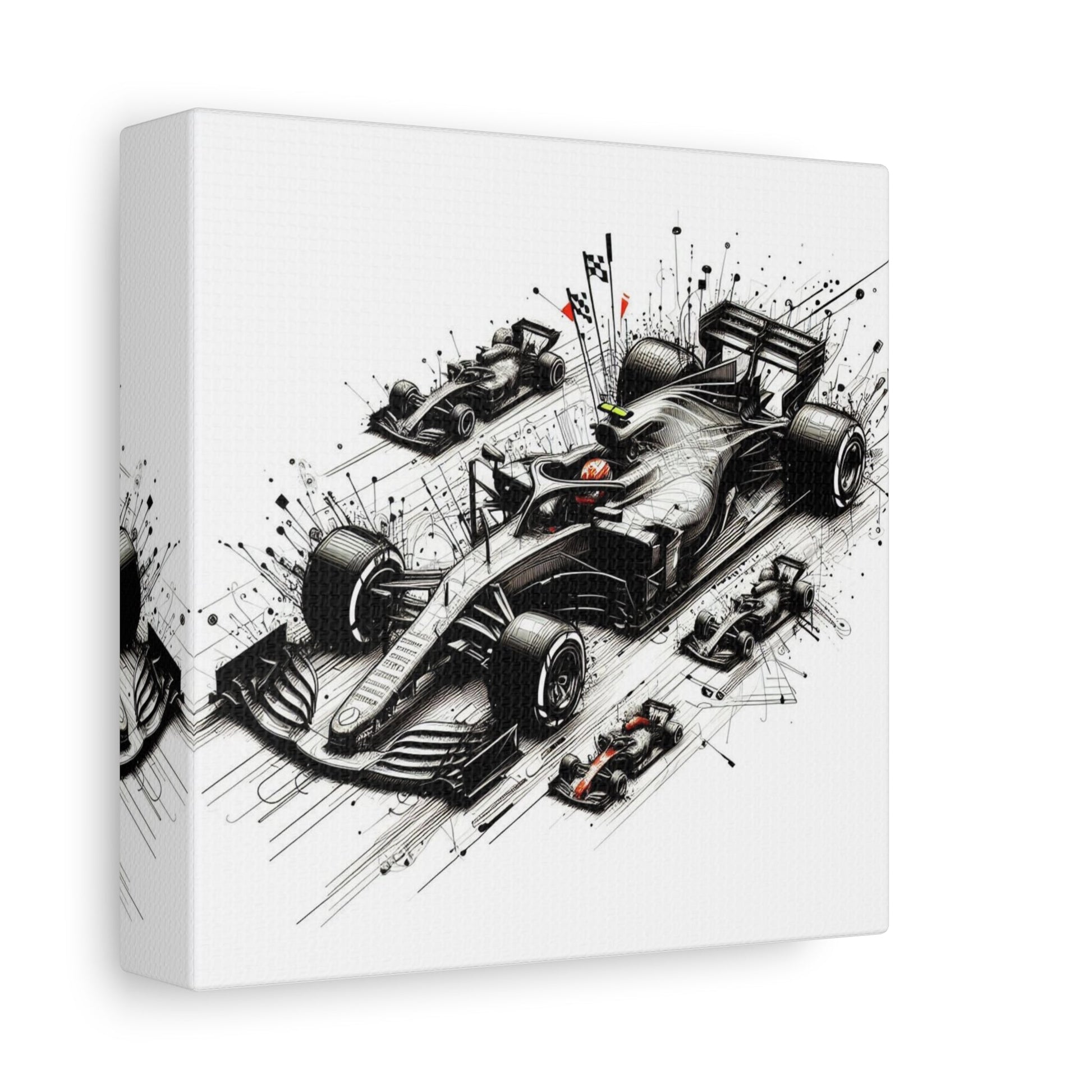 🏁 TechDrive Champions Canvas Print – Formula 1 Dynamic Art | Racing Wall Decor - BTS Canvas