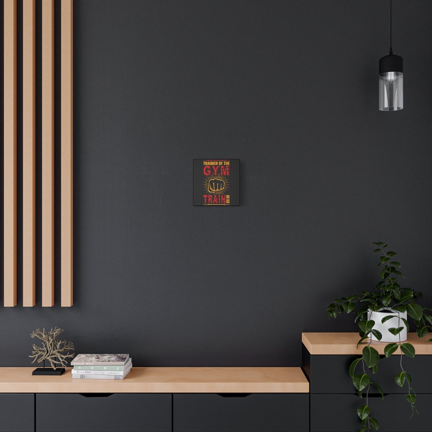 "Trainer of the Gym – Train or Die" Motivational Fitness Canvas Wall Art - BTS Canvas