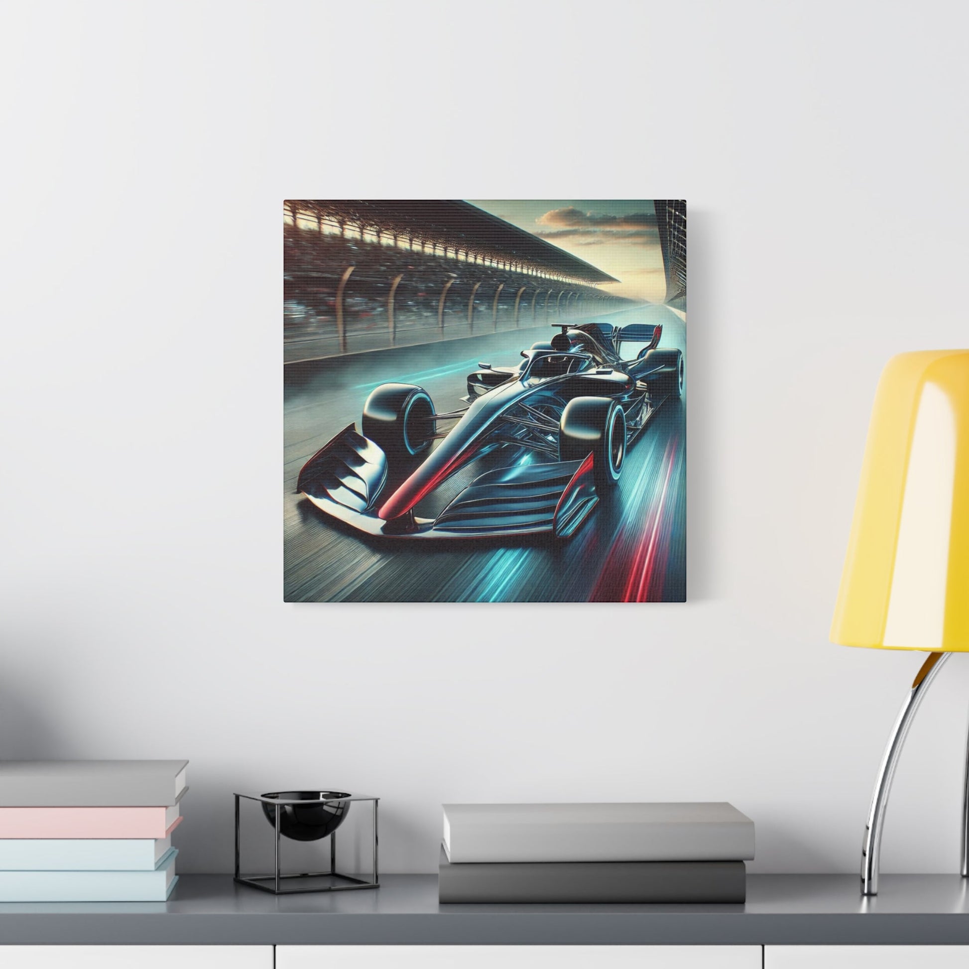 🏁 Velocity Storm Canvas Print – Futuristic Formula 1 Racing Art | Speed Wall Decor - BTS Canvas