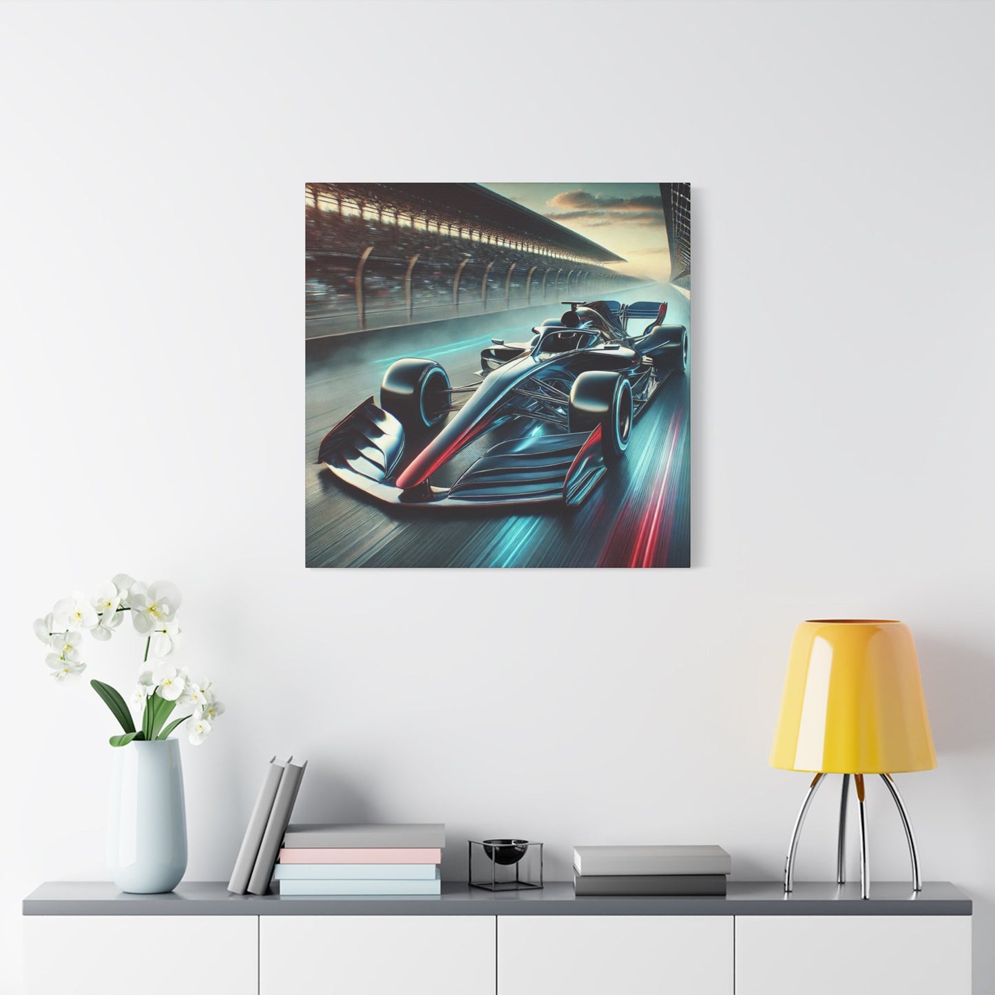 🏁 Velocity Storm Canvas Print – Futuristic Formula 1 Racing Art | Speed Wall Decor - BTS Canvas