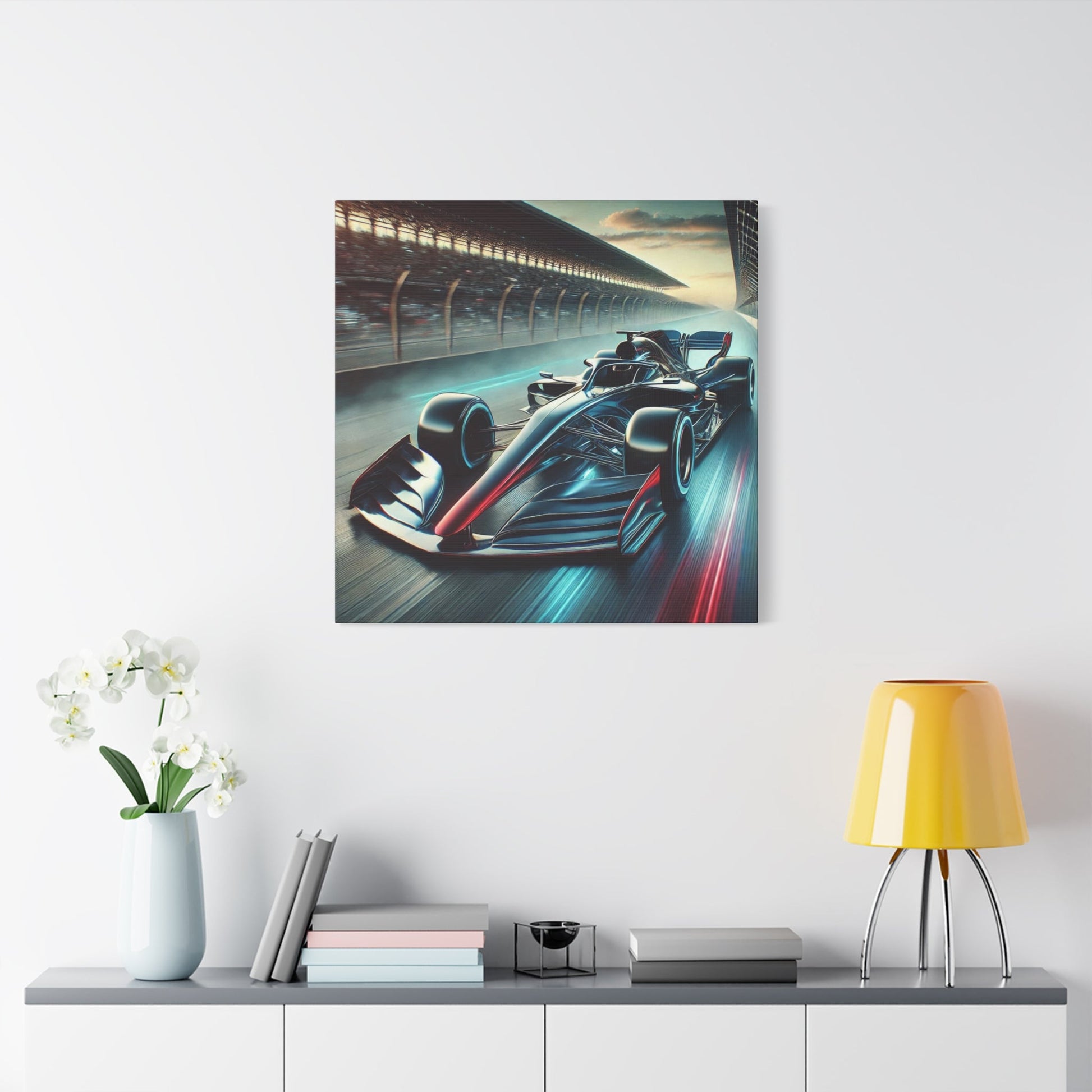 🏁 Velocity Storm Canvas Print – Futuristic Formula 1 Racing Art | Speed Wall Decor - BTS Canvas