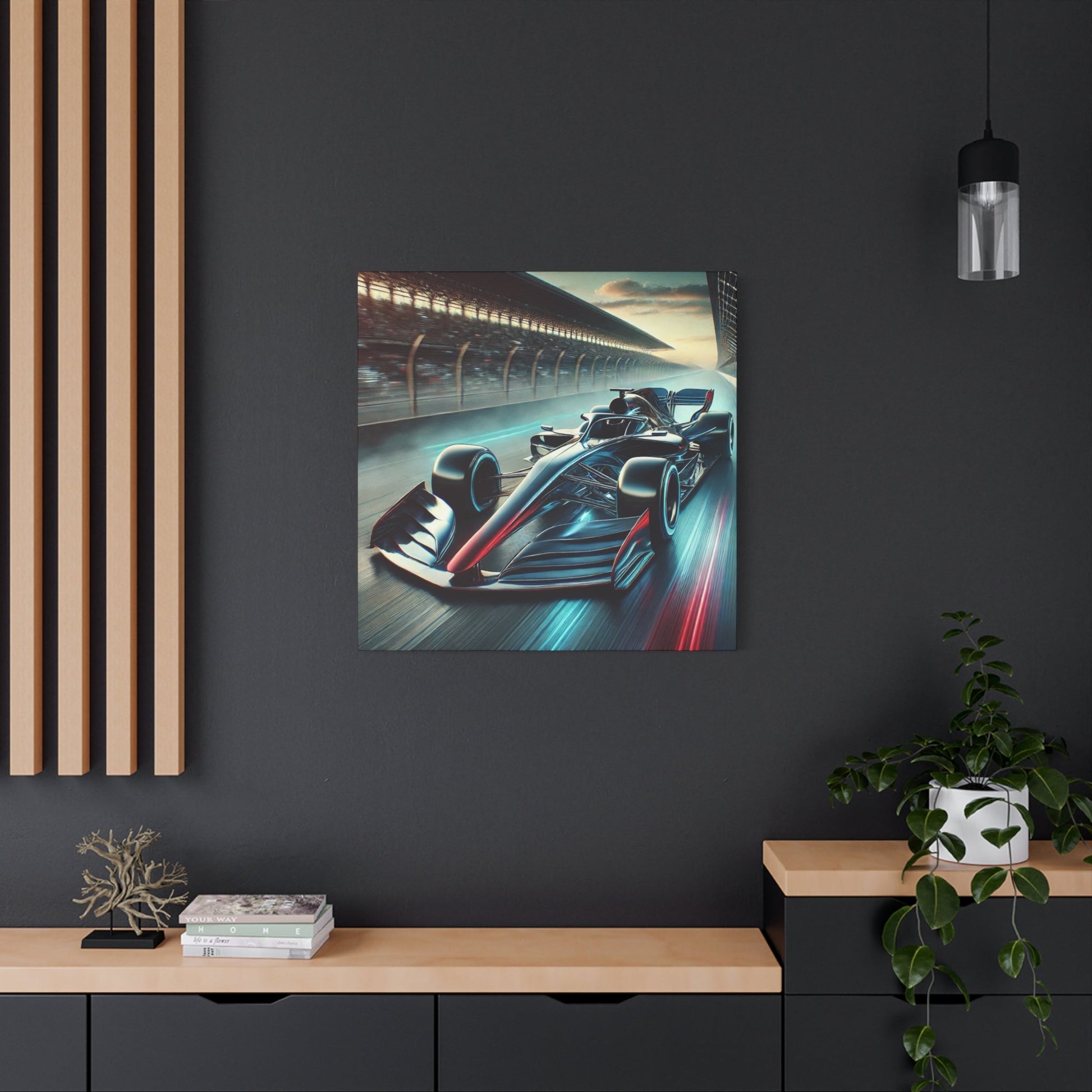 🏁 Velocity Storm Canvas Print – Futuristic Formula 1 Racing Art | Speed Wall Decor - BTS Canvas