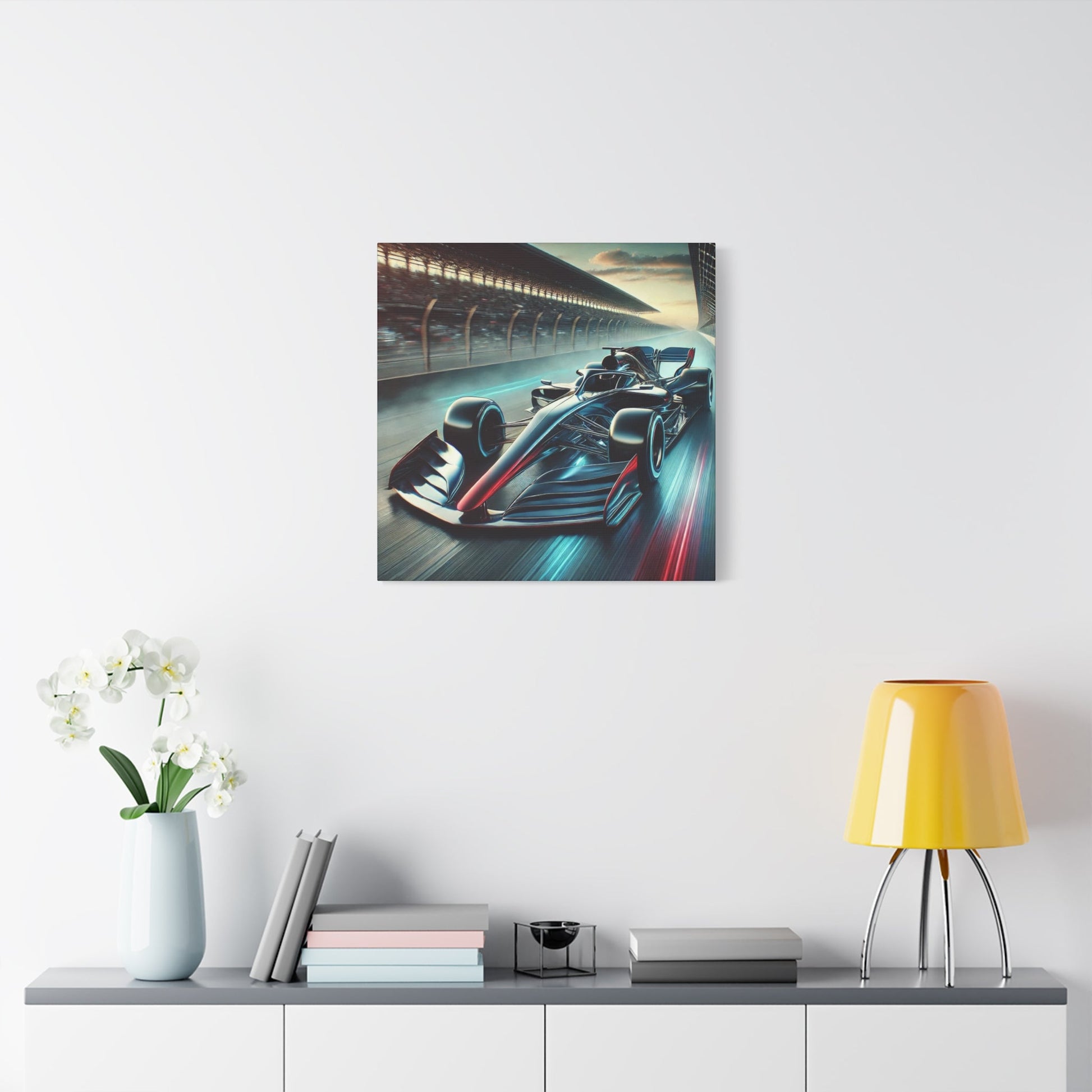 🏁 Velocity Storm Canvas Print – Futuristic Formula 1 Racing Art | Speed Wall Decor - BTS Canvas