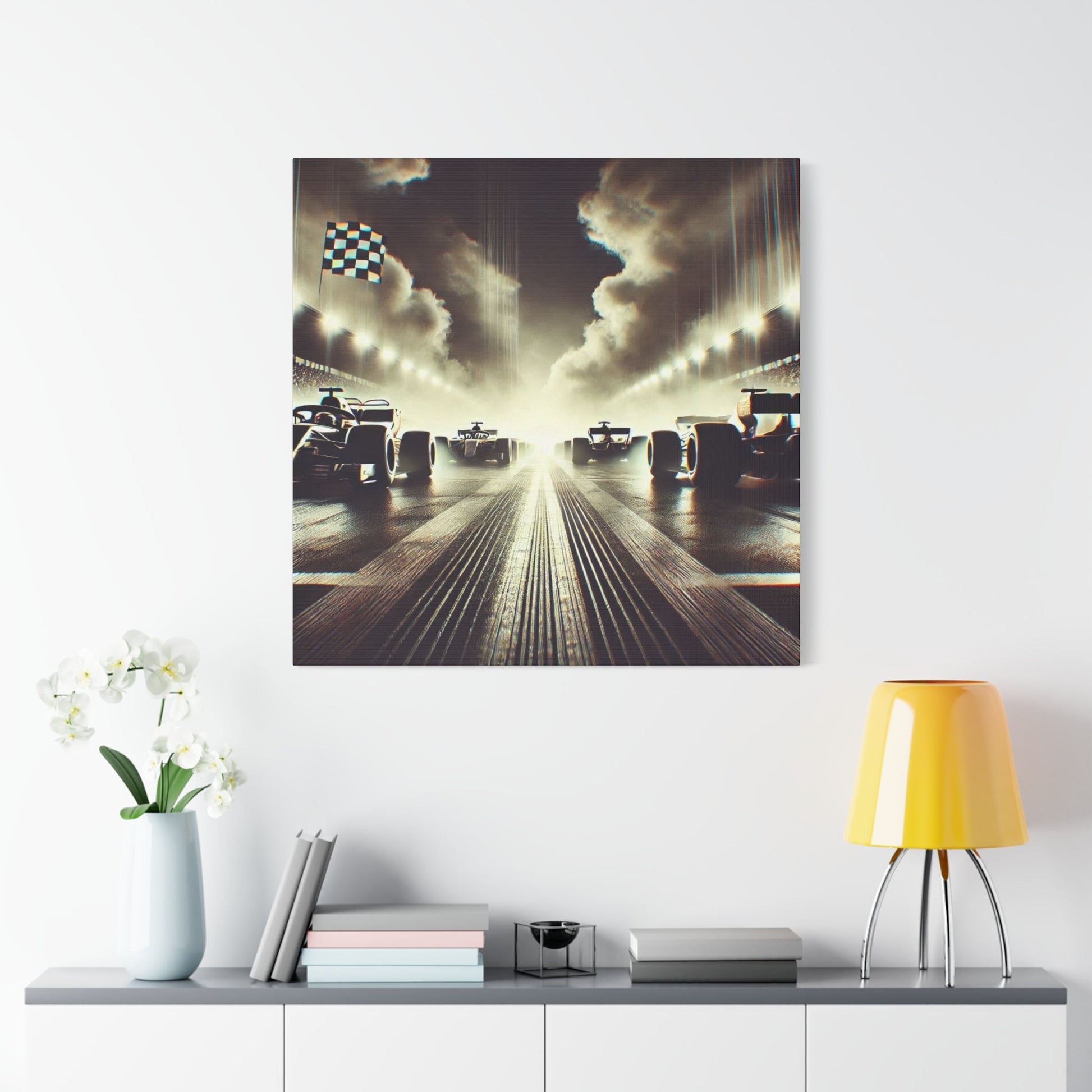 🏁 Victory Line Canvas Print – Capture the Thrill of the Start - BTS Canvas