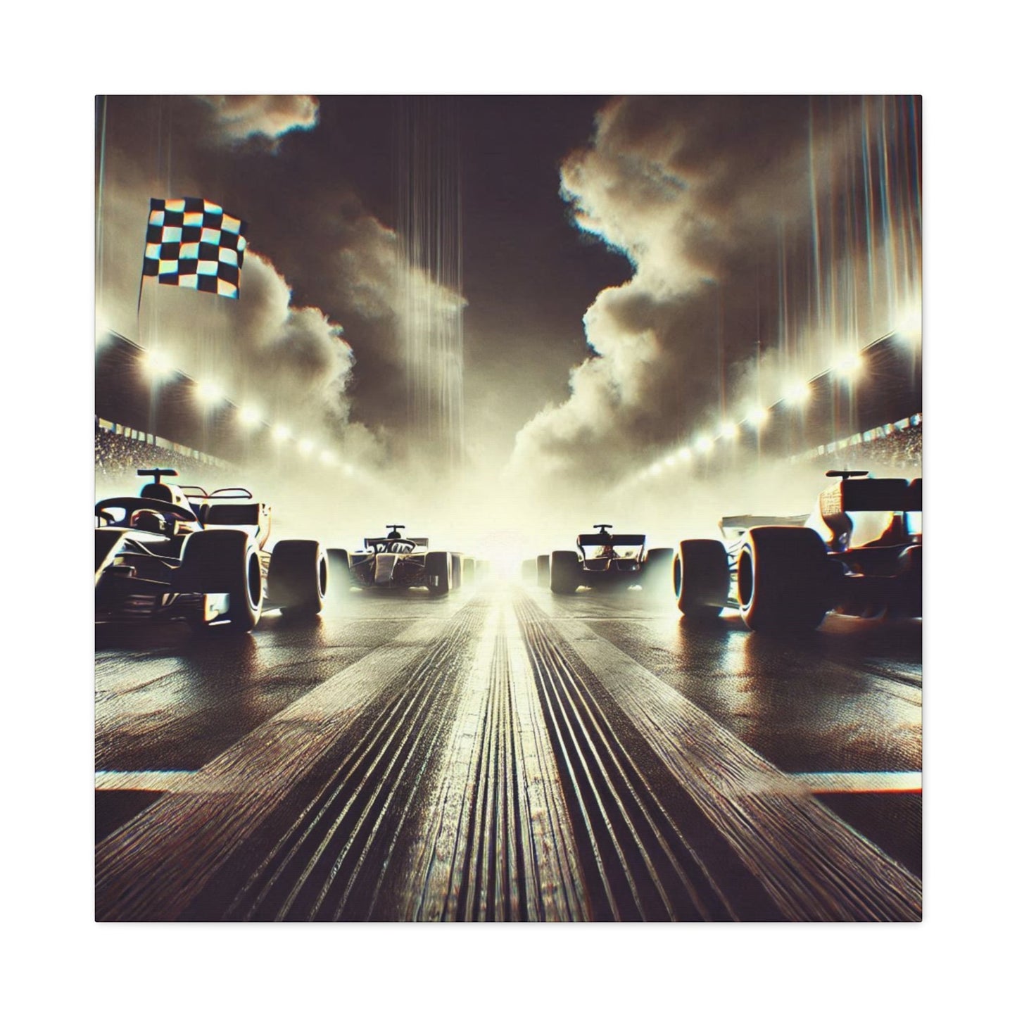 🏁 Victory Line Canvas Print – Capture the Thrill of the Start - BTS Canvas
